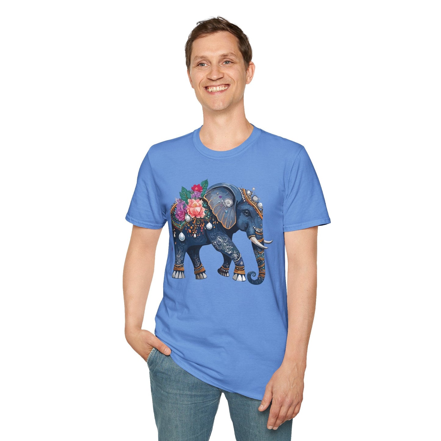 Elephant T Shirt Unisex Softstyle Tee Gildan 64000 100 Percent Cotton Comfort Everyday