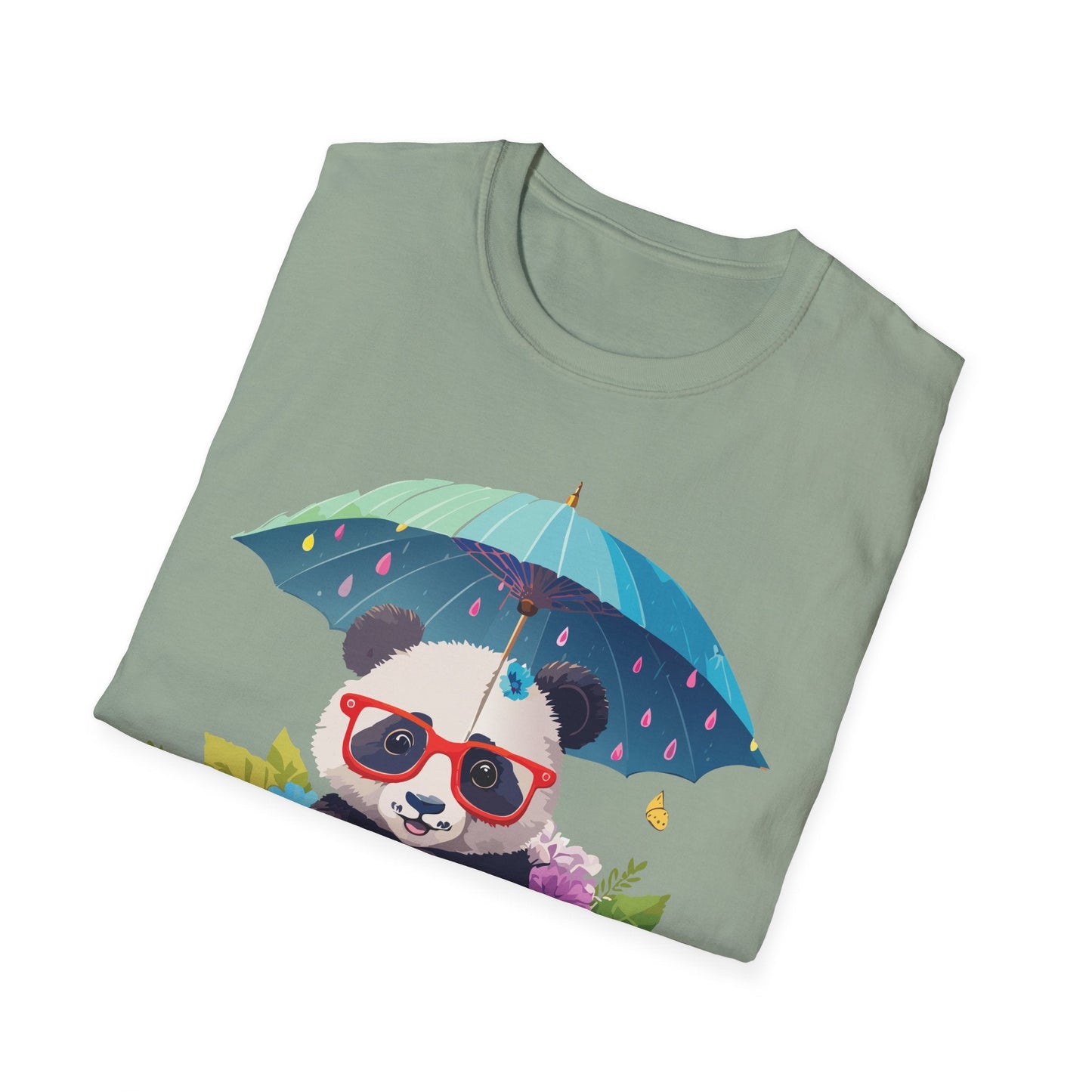 Panda Shirt Unisex Tee 100 Percent Ring Spun Cotton Softstyle Gildan 64000 Animal Print