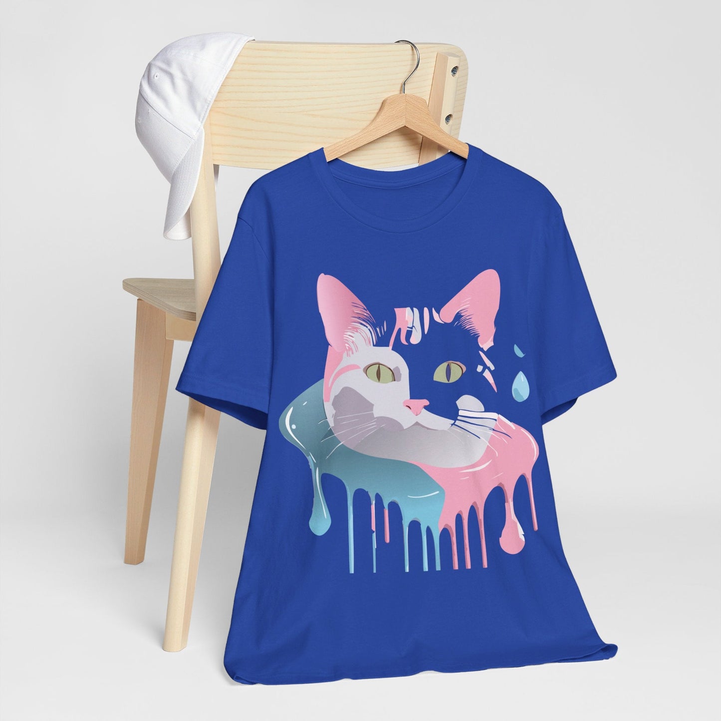 Cat Graphic Tee Unisex Short Sleeve T Shirt Adelpha Vintage Inspired Design