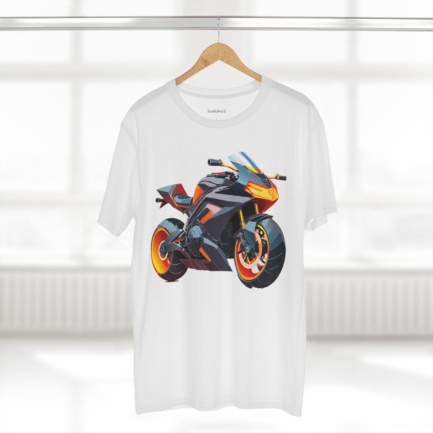 Moto Bike Graphic Unisex 100 Cotton Staple Tee 21