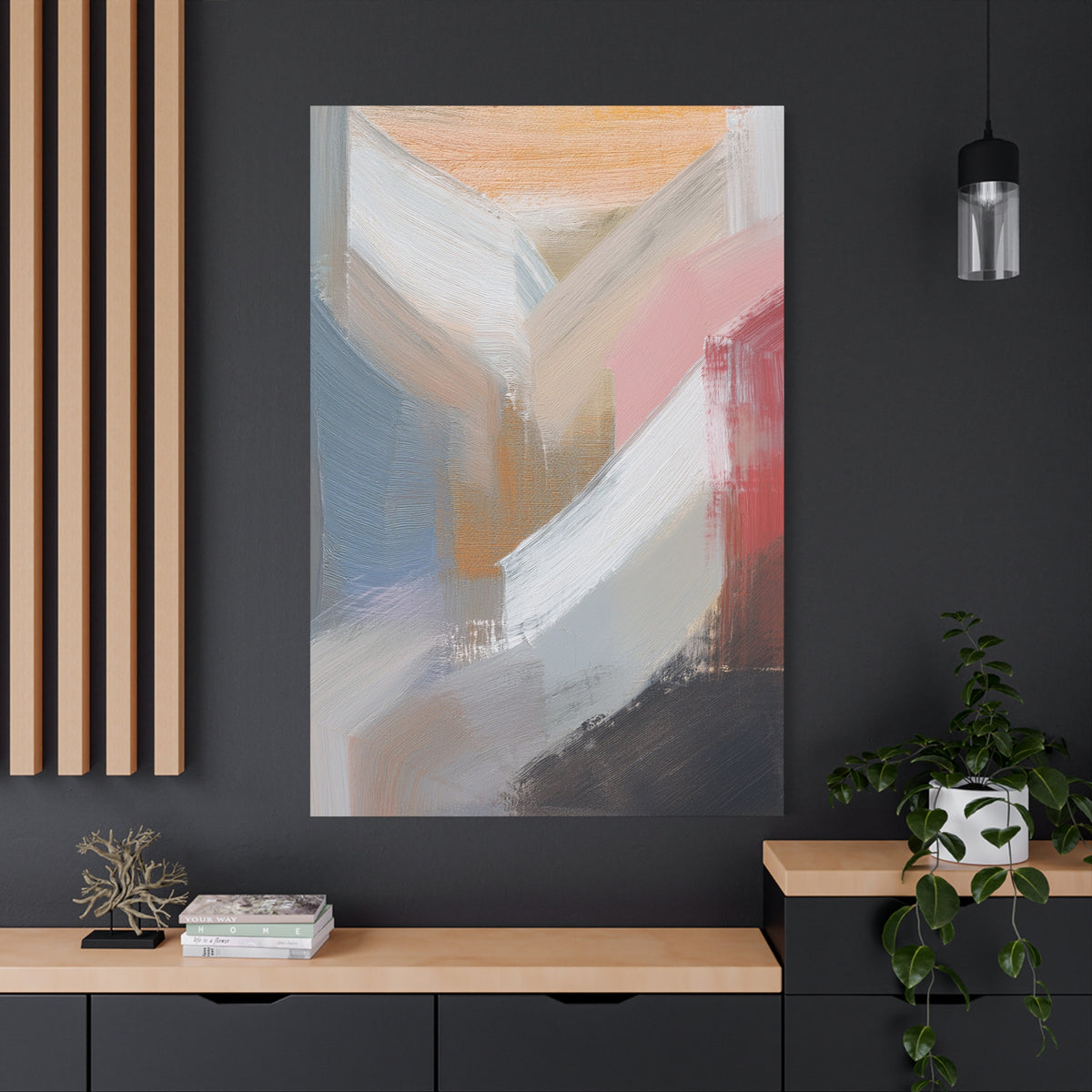 Abstract Pastel Painting Print Canvas 20x24,20x30,24x30 24x32,24x36,30x40 32x48,36x48,40x60 Pine-Wood Inner Frame ABS-88
