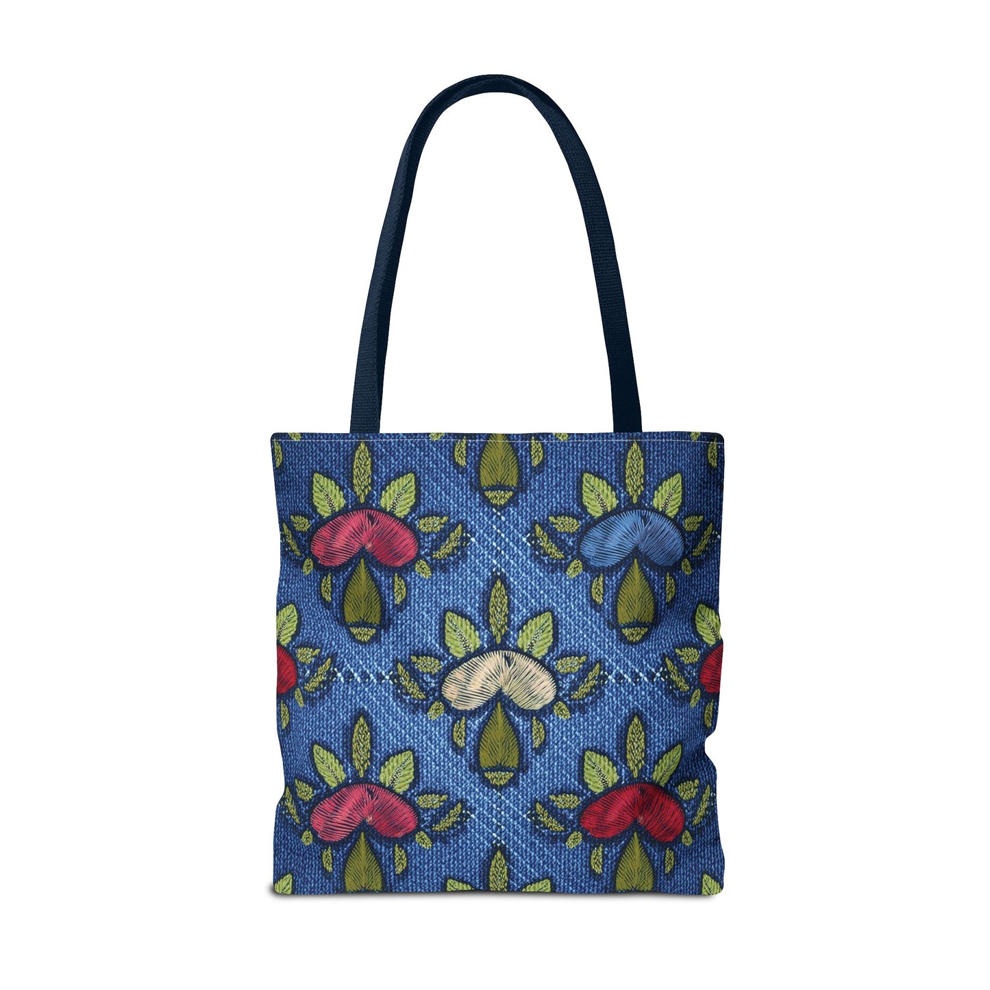 Denim Fabric Imitation Print Unisex Canvas Bag Poly Spun 3 Sizes Tote Bag 159-10