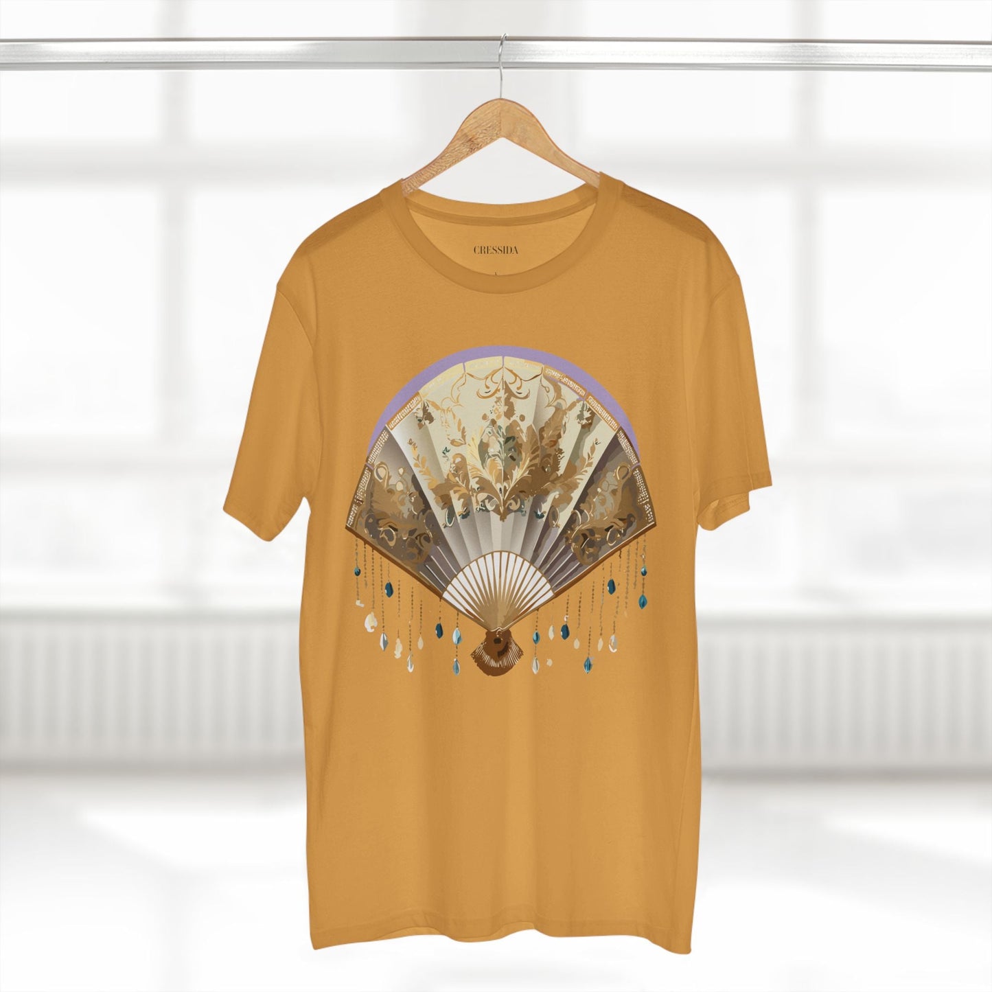 Antique Fan Graphic Design T-Shirt Unisex 100 Cotton Floral Carnival Artwork Tee 27