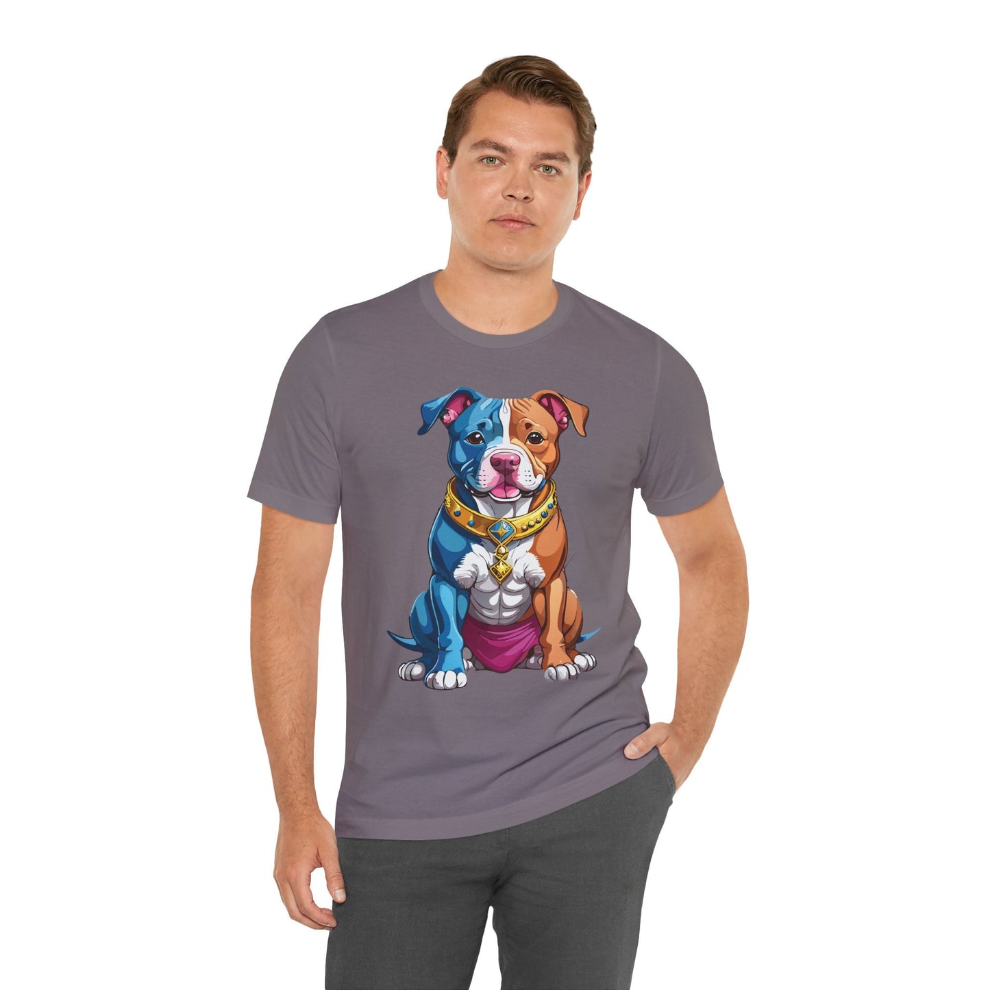 Unisex Animal Shirt Art Design Tee With Wild Animals Print Short Sleeve Jersey Tee