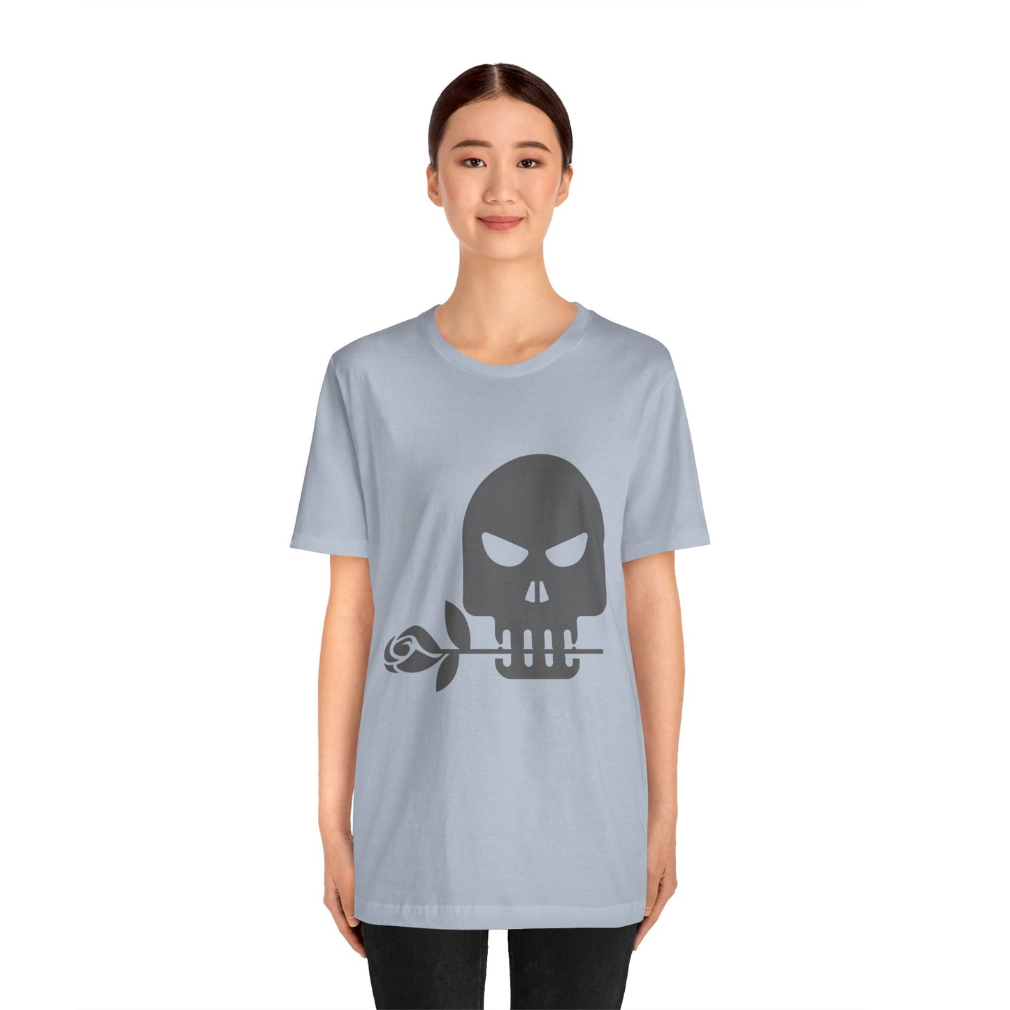 Unisex Cotton Tee Shirt with Skull