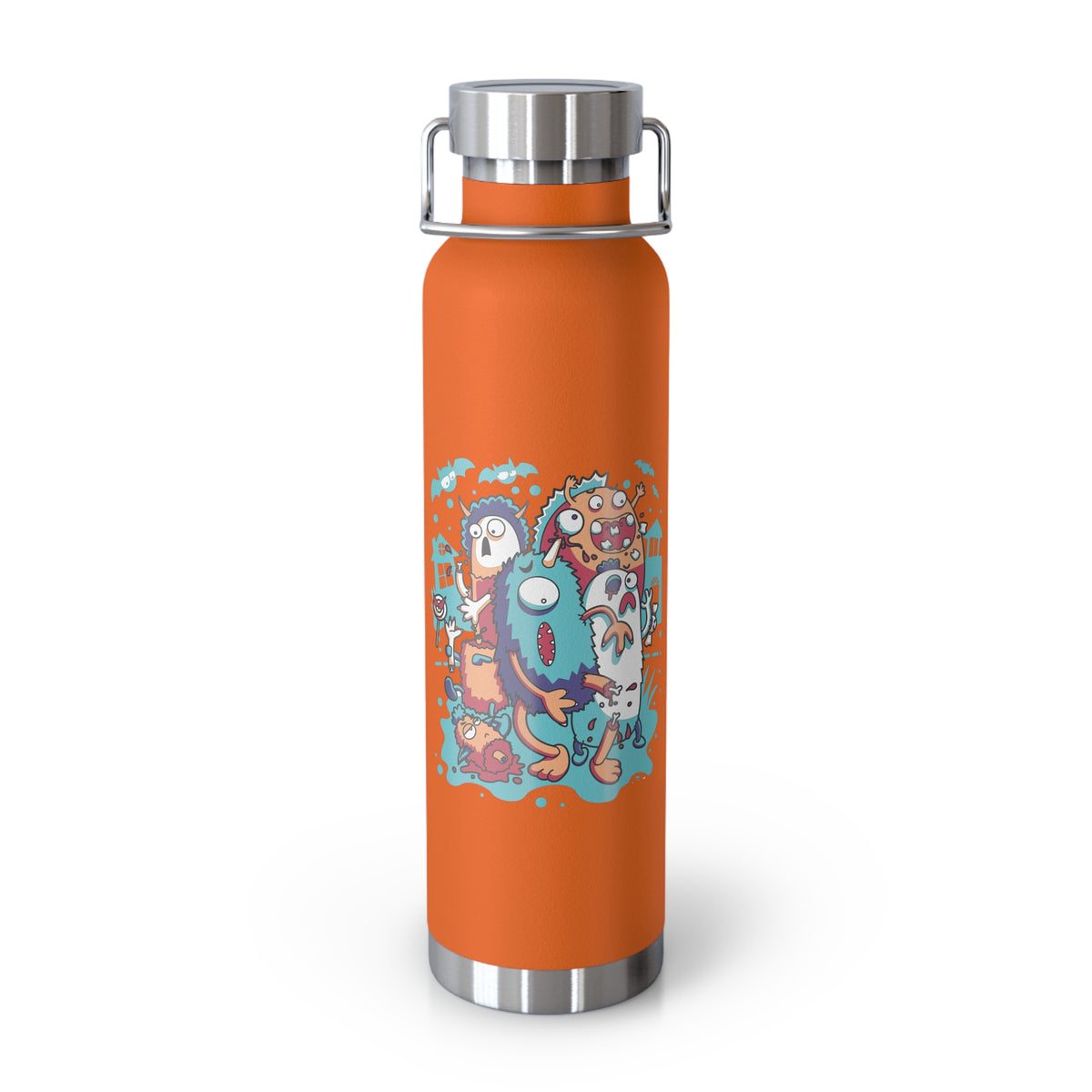 22oz Copper Insulated Water Bottle with Cartoon Design - CV73