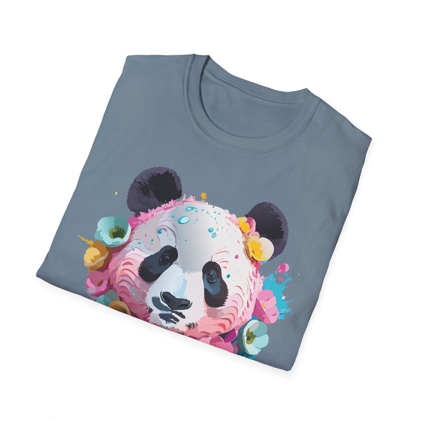 Panda Shirt Unisex T Shirt Graphic Tee Animal Print Gildan Softstyle 64000 100 Percent Cotton