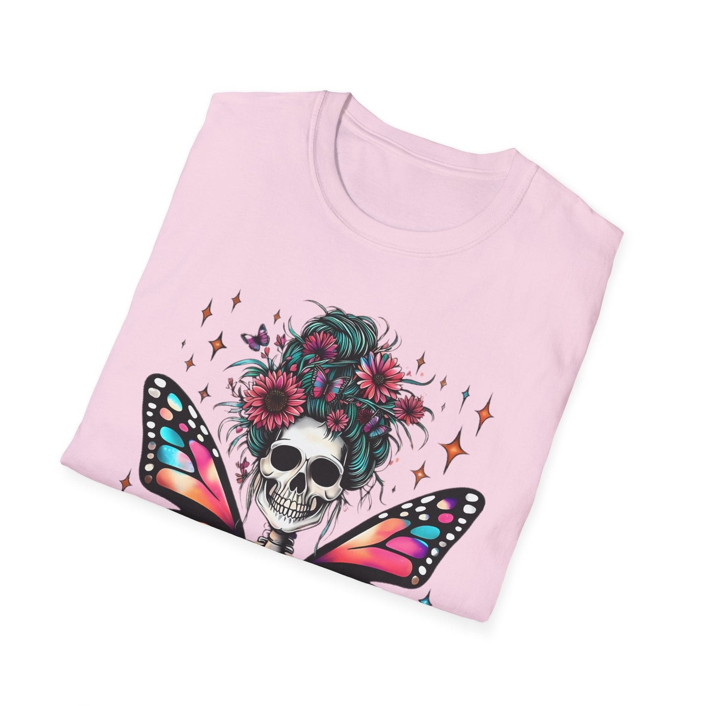 Unisex Skull Graphic Tee Shirt Short Sleeve Skeleton Gildan Softstyle 64000 100 Ring Spun Cotton
