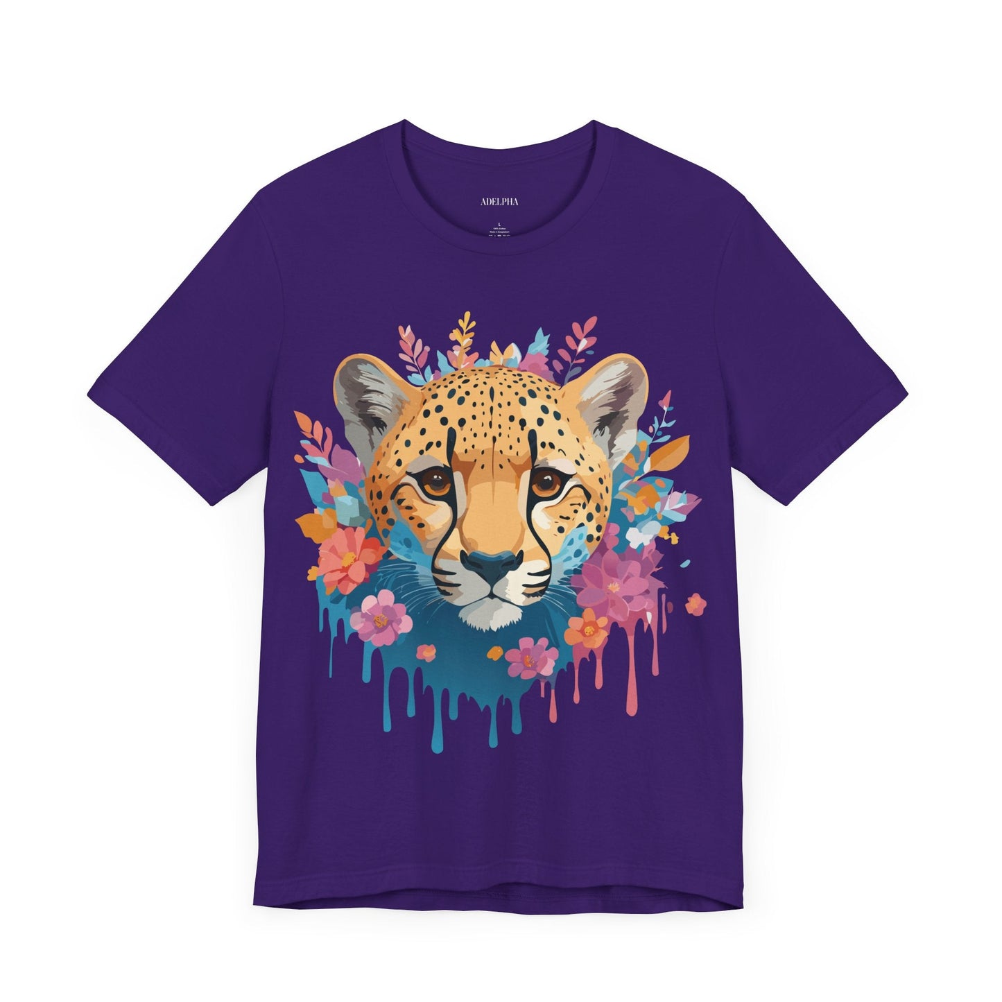 Adelpha Cheetah Graphic Tee Unisex Vintage Inspired Artwork Short Sleeve Jersey