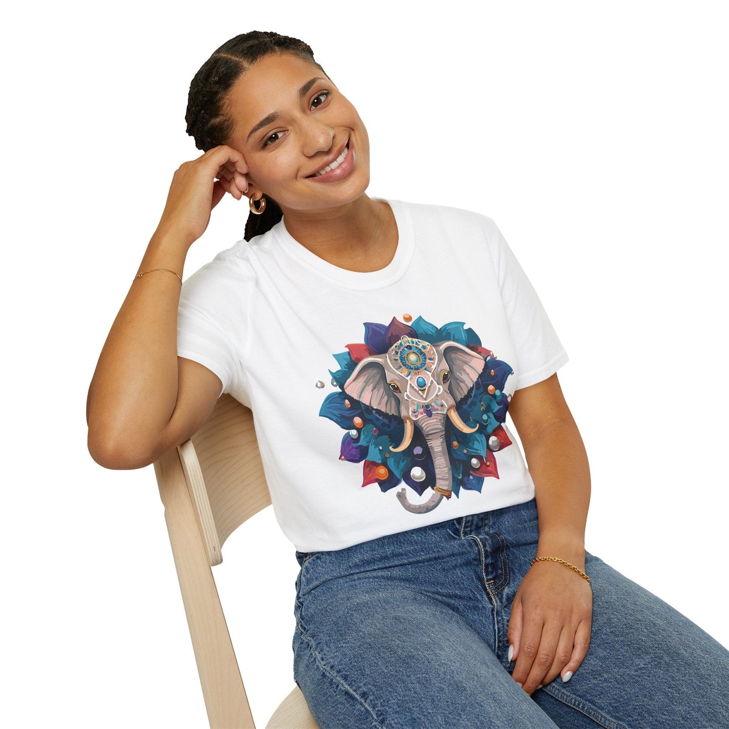 Elephant T Shirt Unisex Softstyle 64000 Short Sleeve Cotton Tee Comfortable Everyday Wear