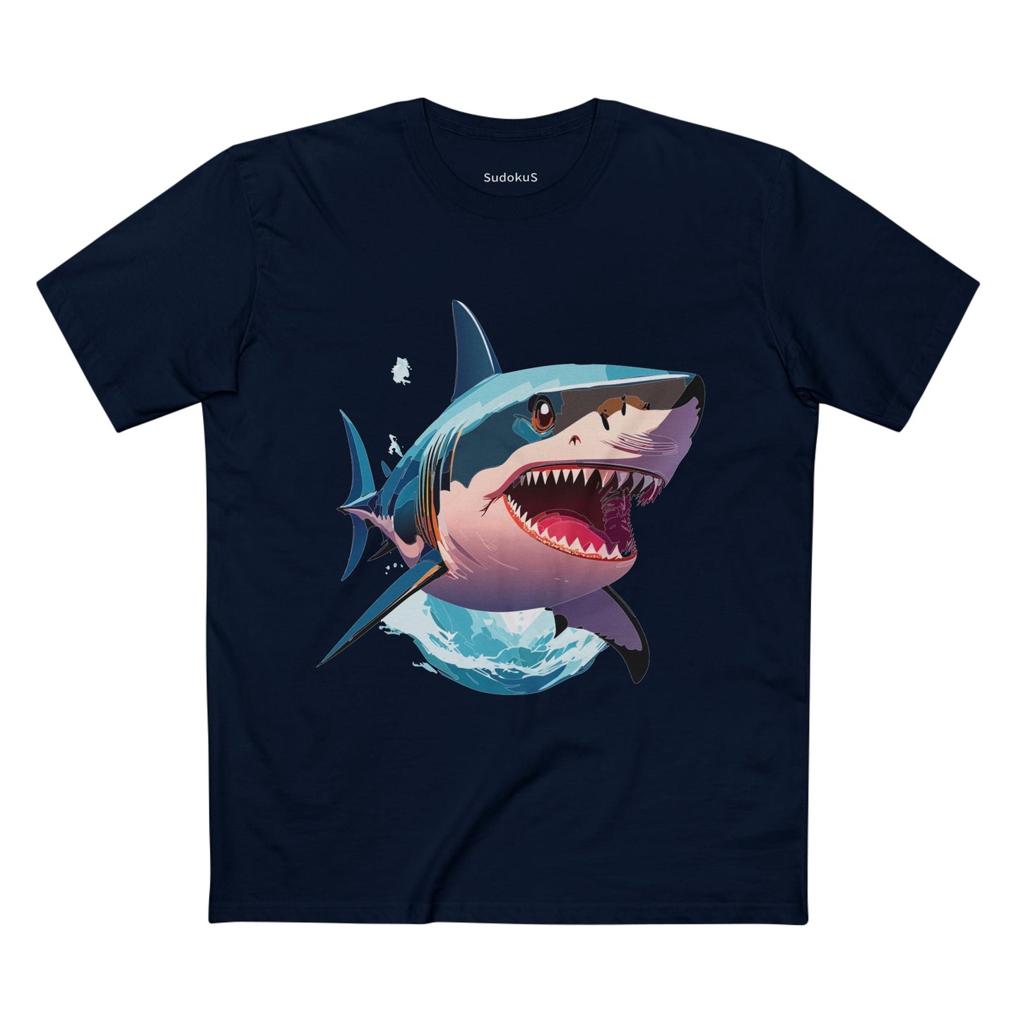 Shark Graphic Unisex 100 Cotton Staple Tee with Animal Design Artwork 11