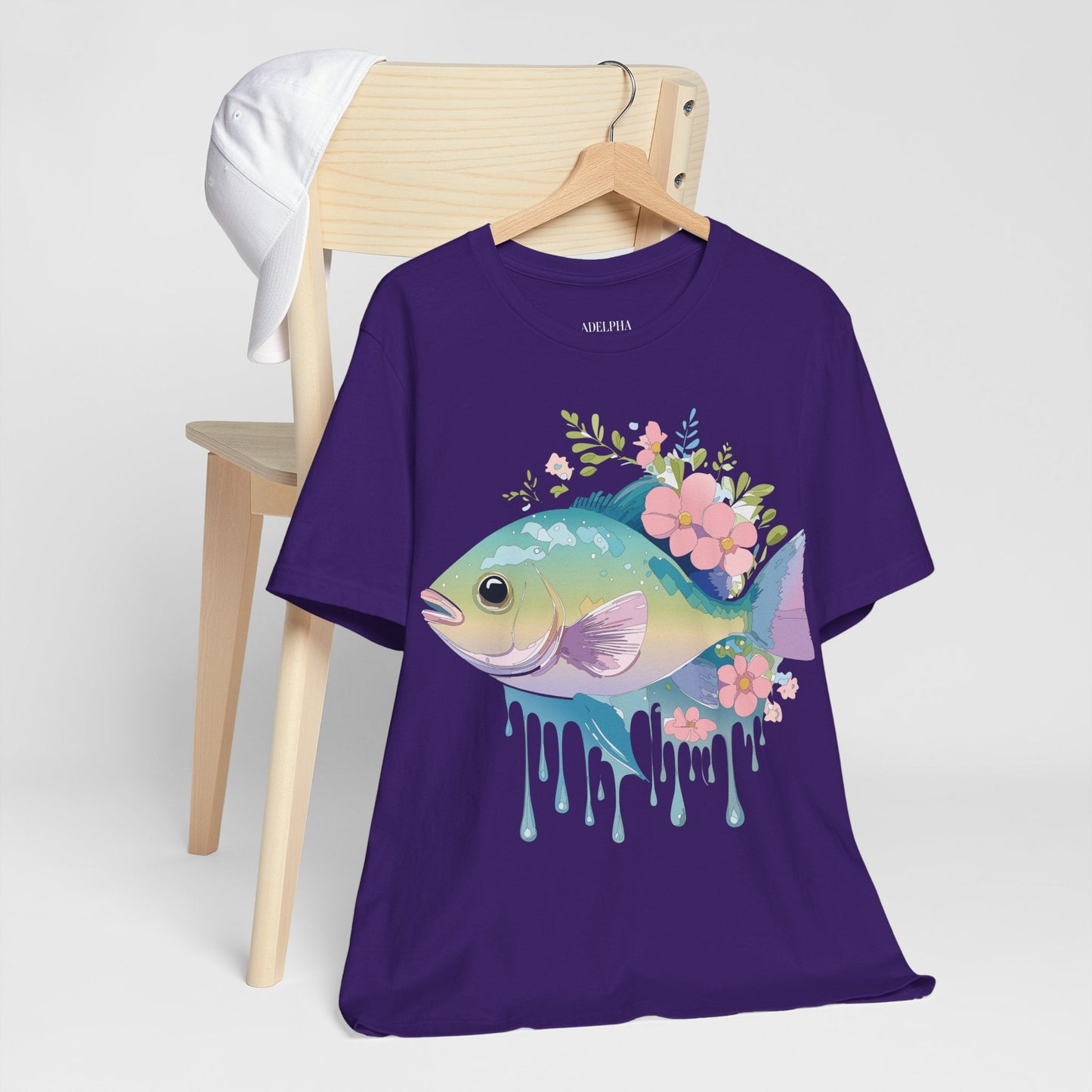 Fish Graphic Unisex 100 Cotton Vintage Artwork Tee 1