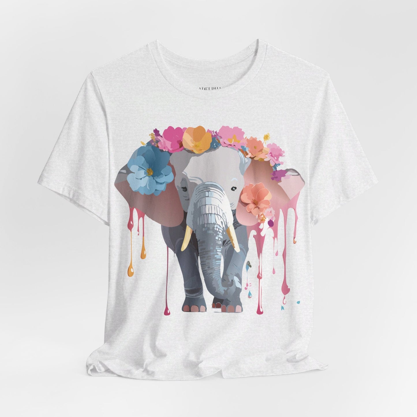 Adelpha Elephant Graphic Tee Unisex Short Sleeve Jersey Shirt With Vintage Artwork