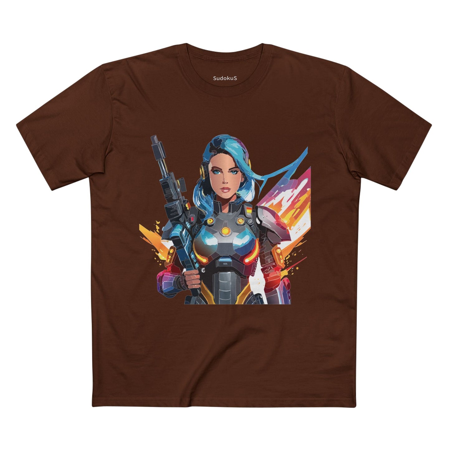 Army-woman Graphic Unisex 100 Cotton Staple Tee 7