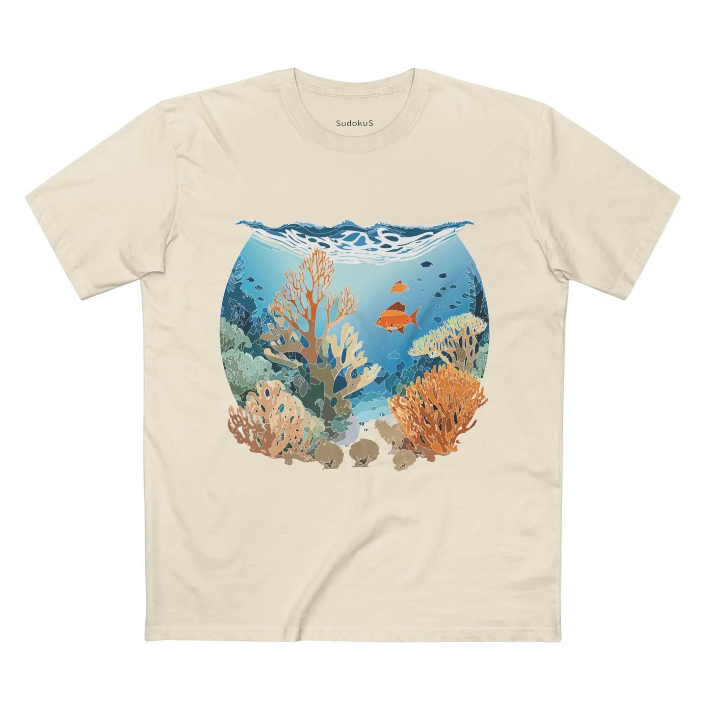 Ocean Coast Graphic Unisex 100 Cotton Staple Tee 1