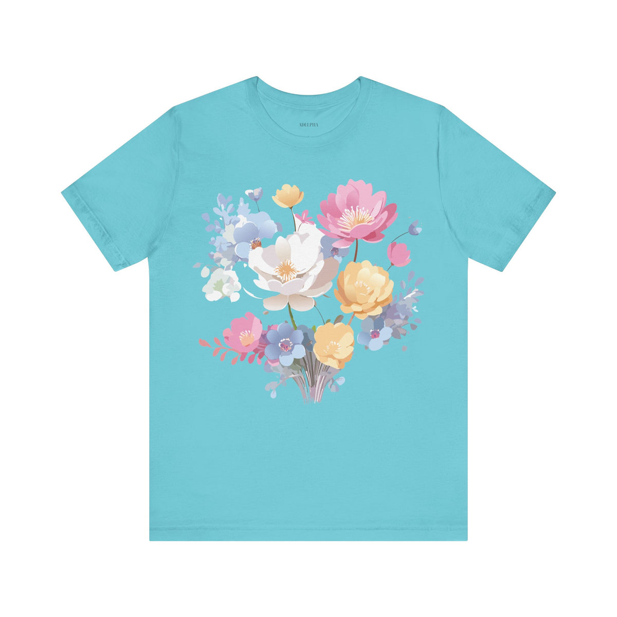 Floral Graphic Tee Shirt - Bella+Canvas Unisex 100 Cotton 46
