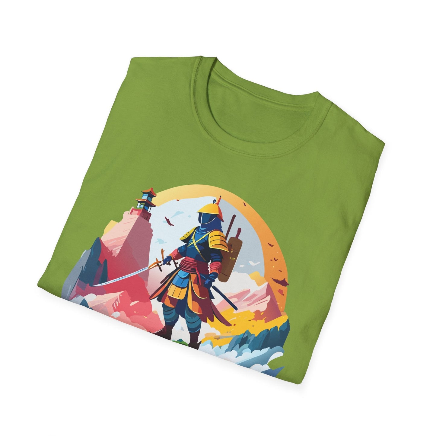 Samurai Unisex T Shirt Softstyle 64000 Short Sleeve Tee 100 Percent Cotton Breathable Comfort Fit