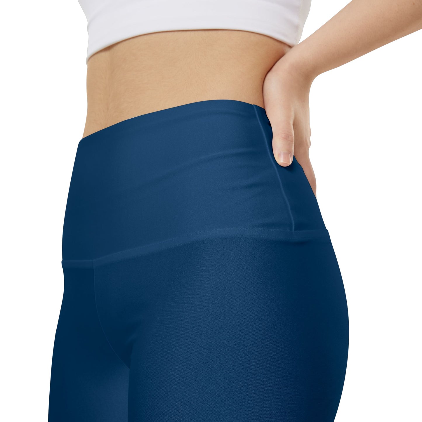 Yale Blue Women's Workout Shorts — Solid High-Waist Biker Shorts for Exercise & Everyday Wear
