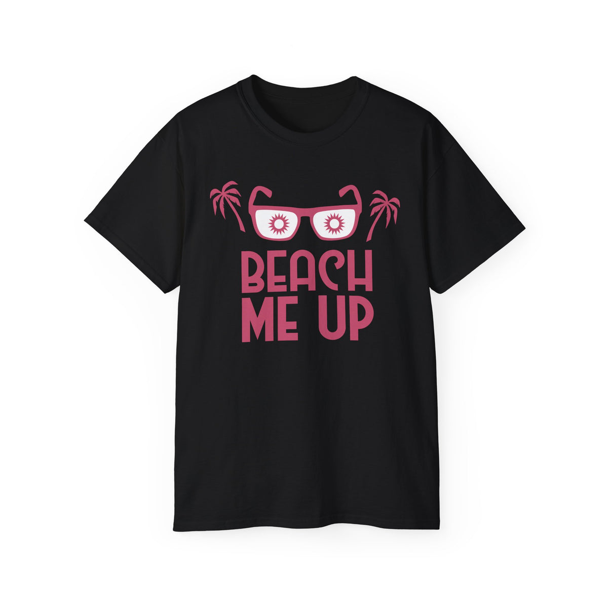 Beach Me Up Tee | Sunglasses Palm Trees Retro Pink Summer Shirt