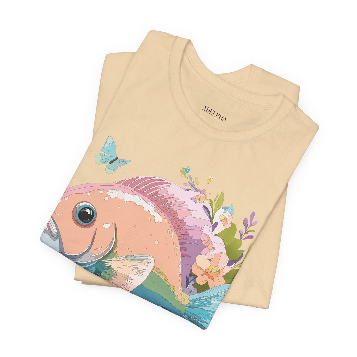 Fish Graphic Unisex 100 Cotton Vintage Artwork Tee 1