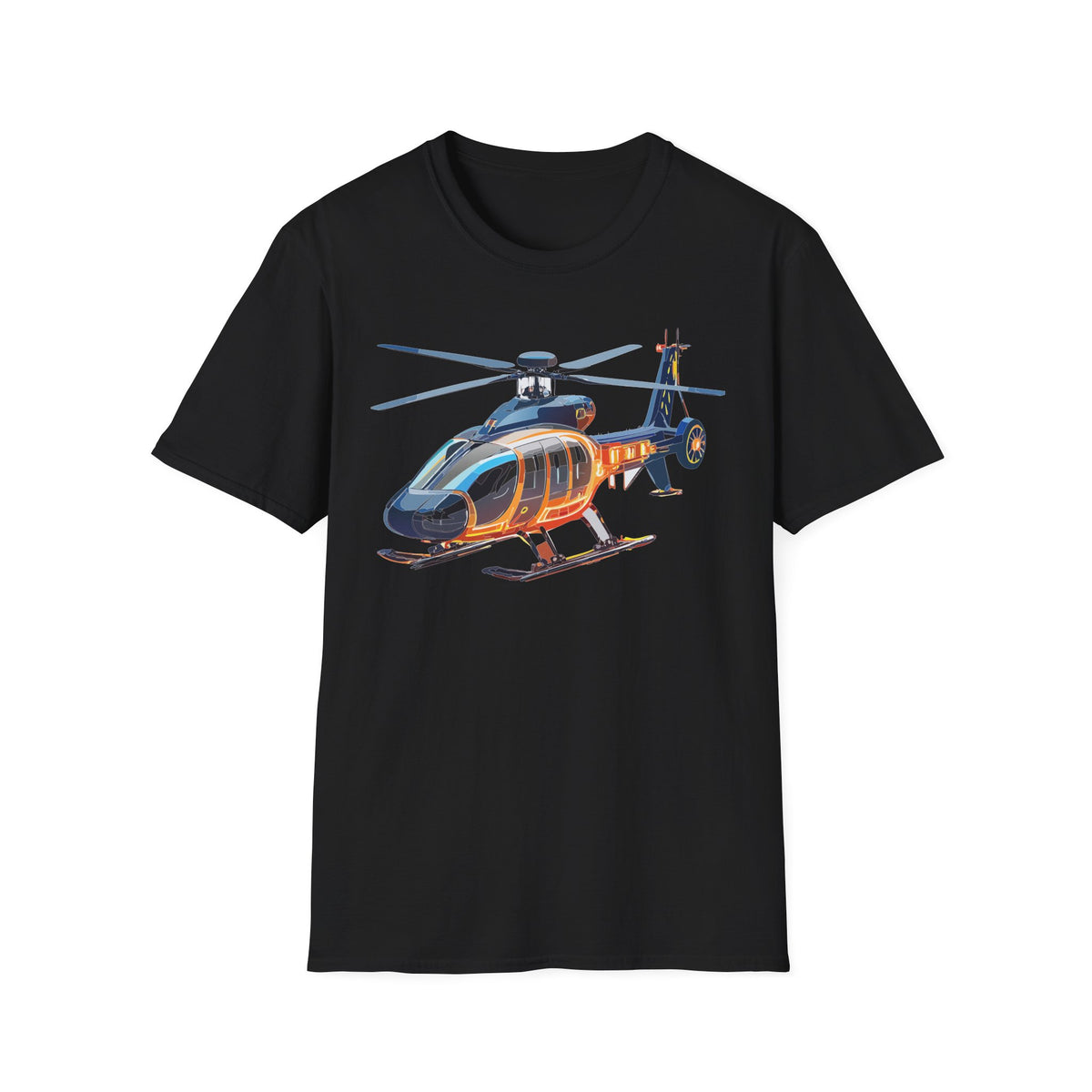 Chopper Helicopter Graphic Tee Gildan Unisex 100 Cotton Tee Shirt c06