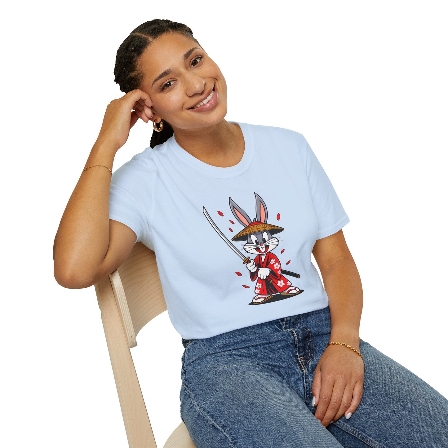 Bugs Bunny Graphic T Shirt Unisex Gildan Softstyle 64000 Cotton Tee Cartoon Animation Design