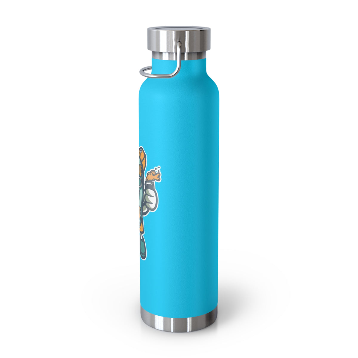 22oz Copper Insulated Water Bottle with Cartoon Design - CV57
