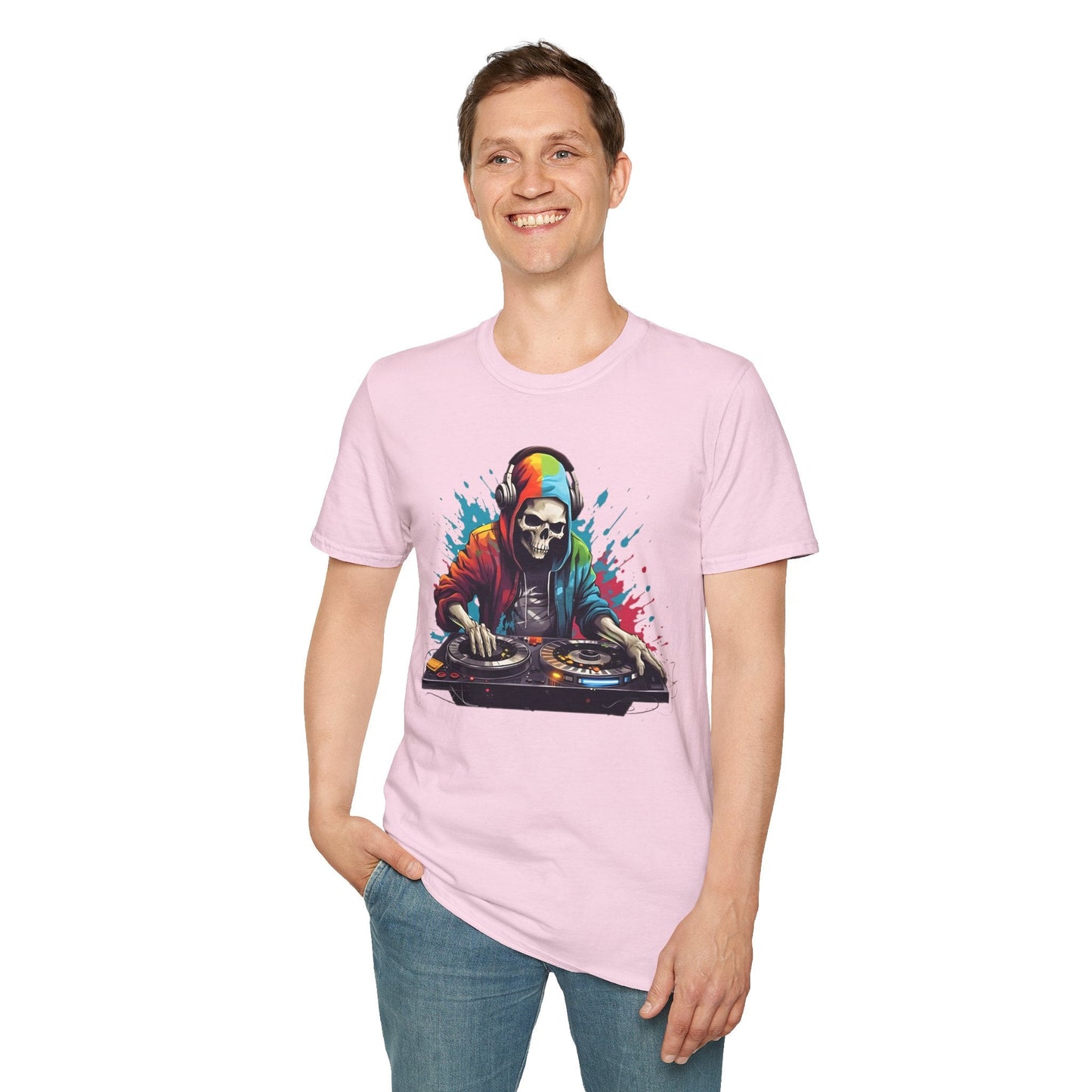 Skull T Shirt Unisex Skeleton Tee 100 Cotton Softstyle Gildan 64000 Graphic Tee Artwork