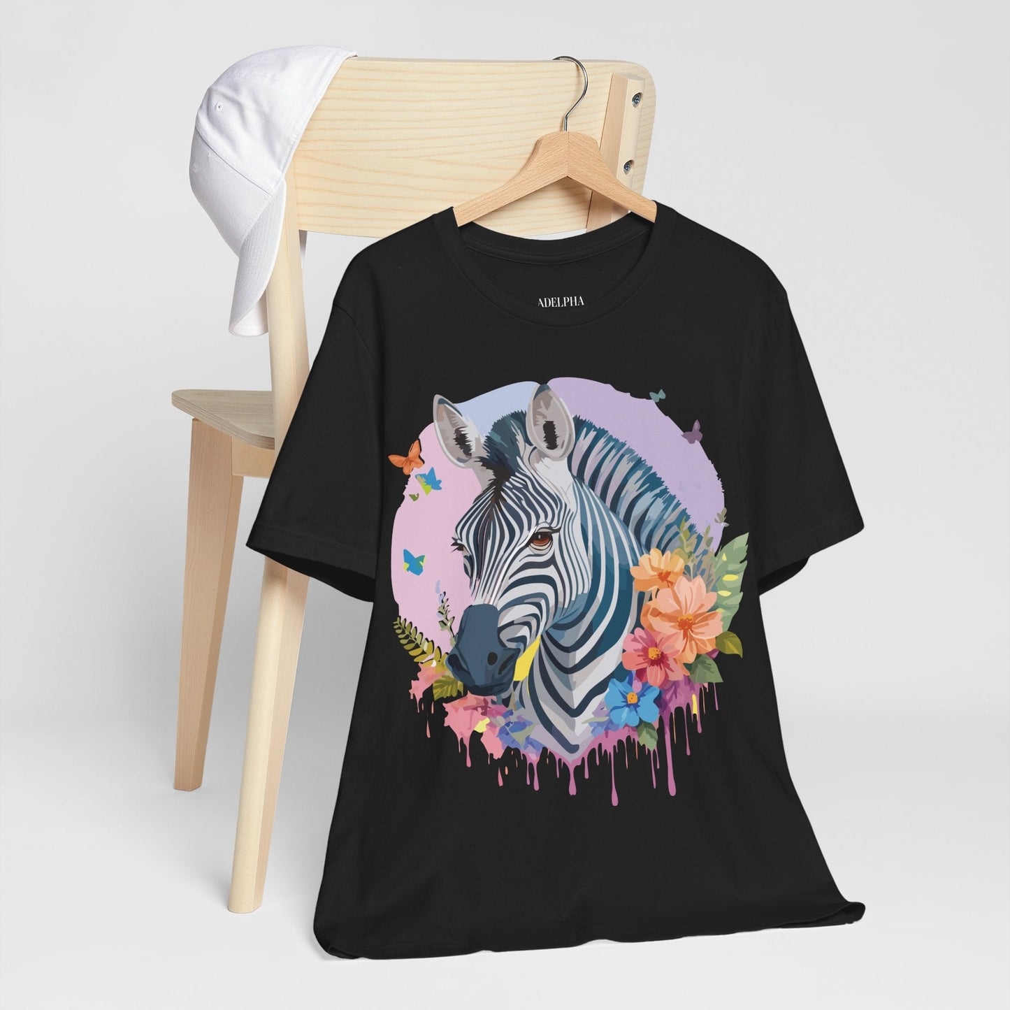 Adelpha Zebra Graphic Tee Unisex Jersey Short Sleeve Vintage Inspired Artwork Tee Shirt