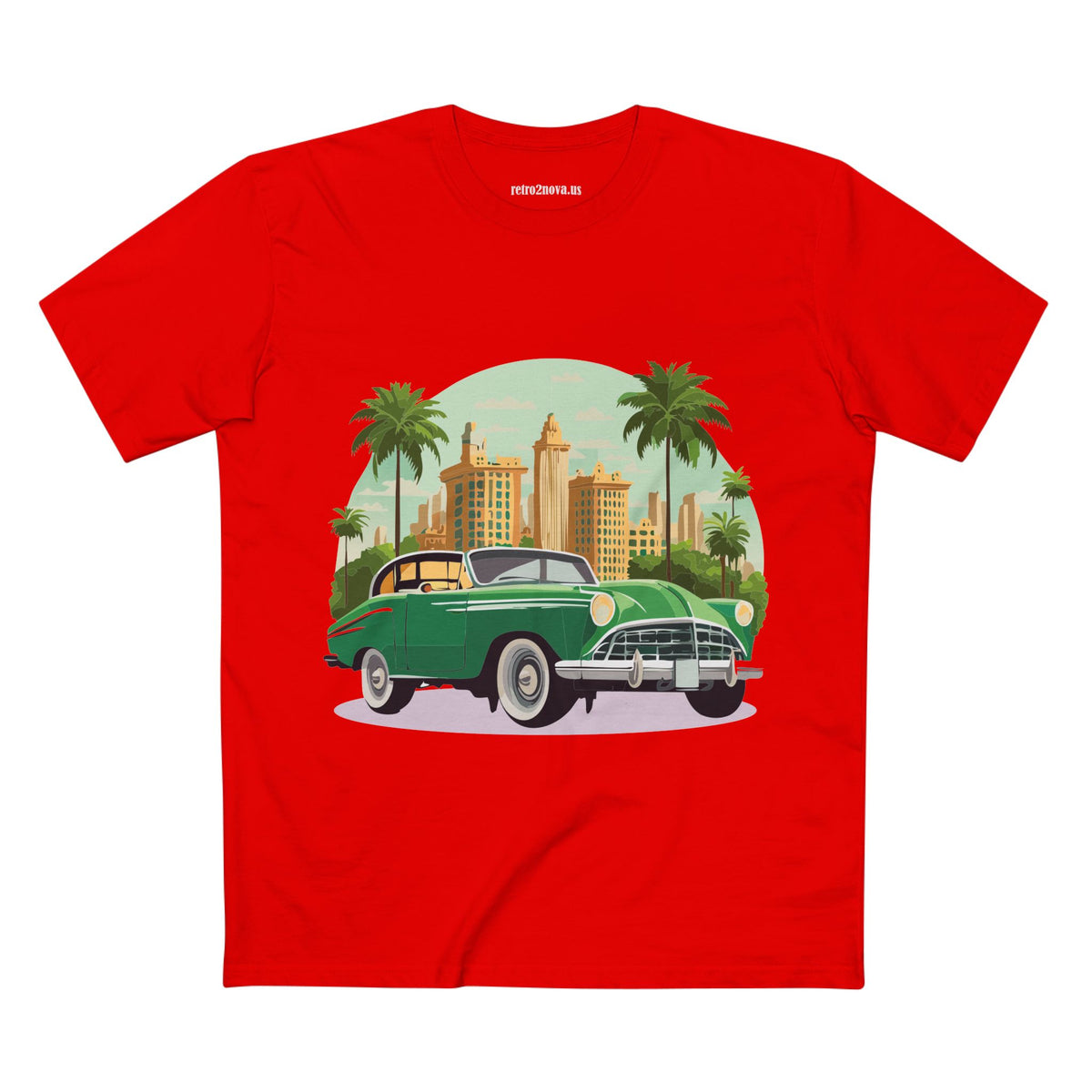 Retro Car Vintage Graphic Tee Staple Unisex 100 Cotton Tee Shirt - RC-18