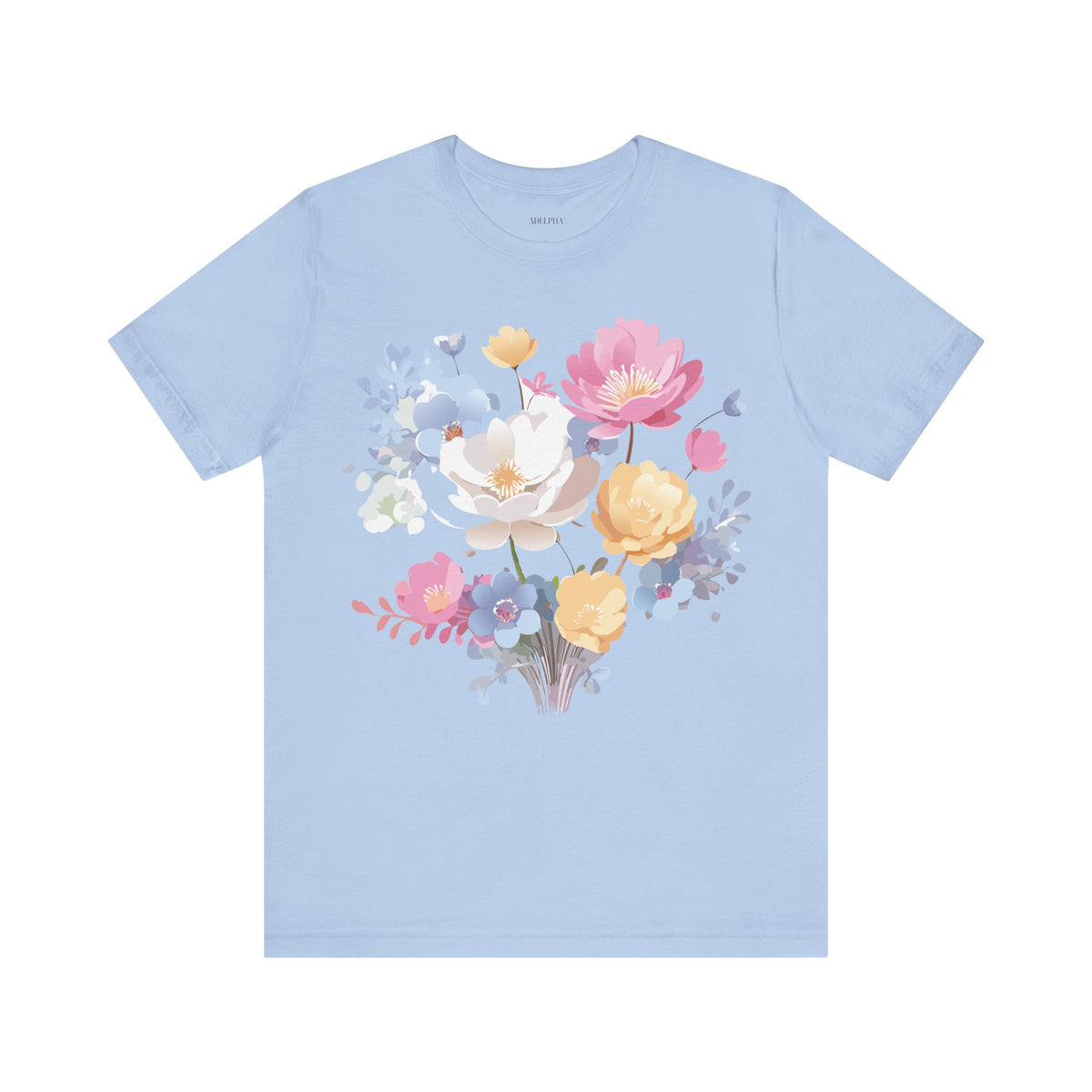 Floral Graphic Tee Shirt - Bella+Canvas Unisex 100 Cotton 46