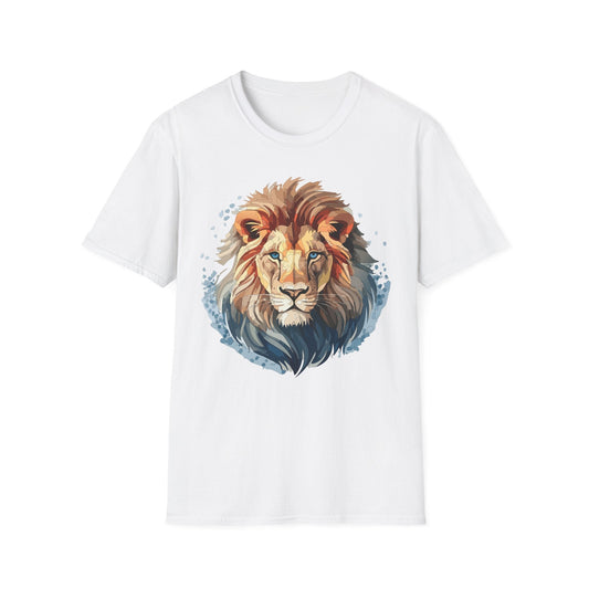 Unisex Lion Shirt Floral Lion Tee Gildan Softstyle 64000 Tee