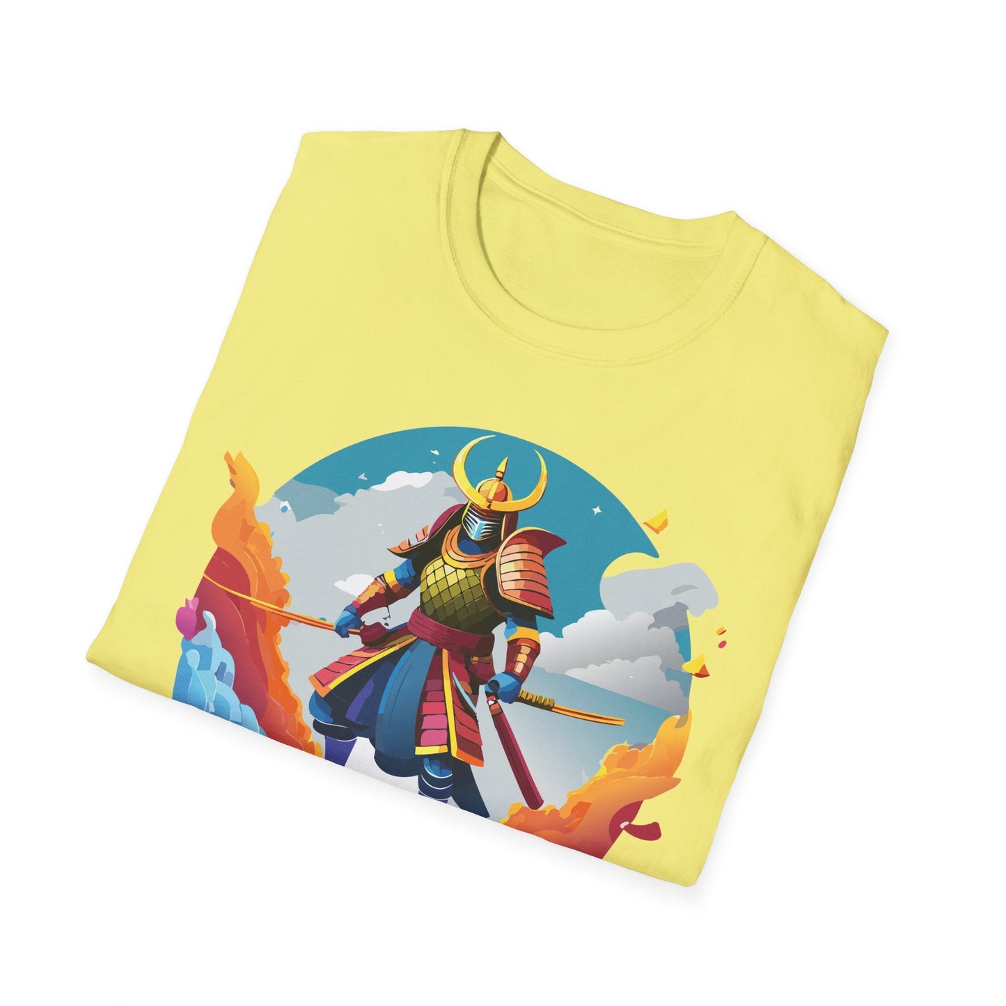 Samurai Shirt Unisex Gildan Softstyle 64000 Tee 100 Percent Ring Spun Cotton Lightweight
