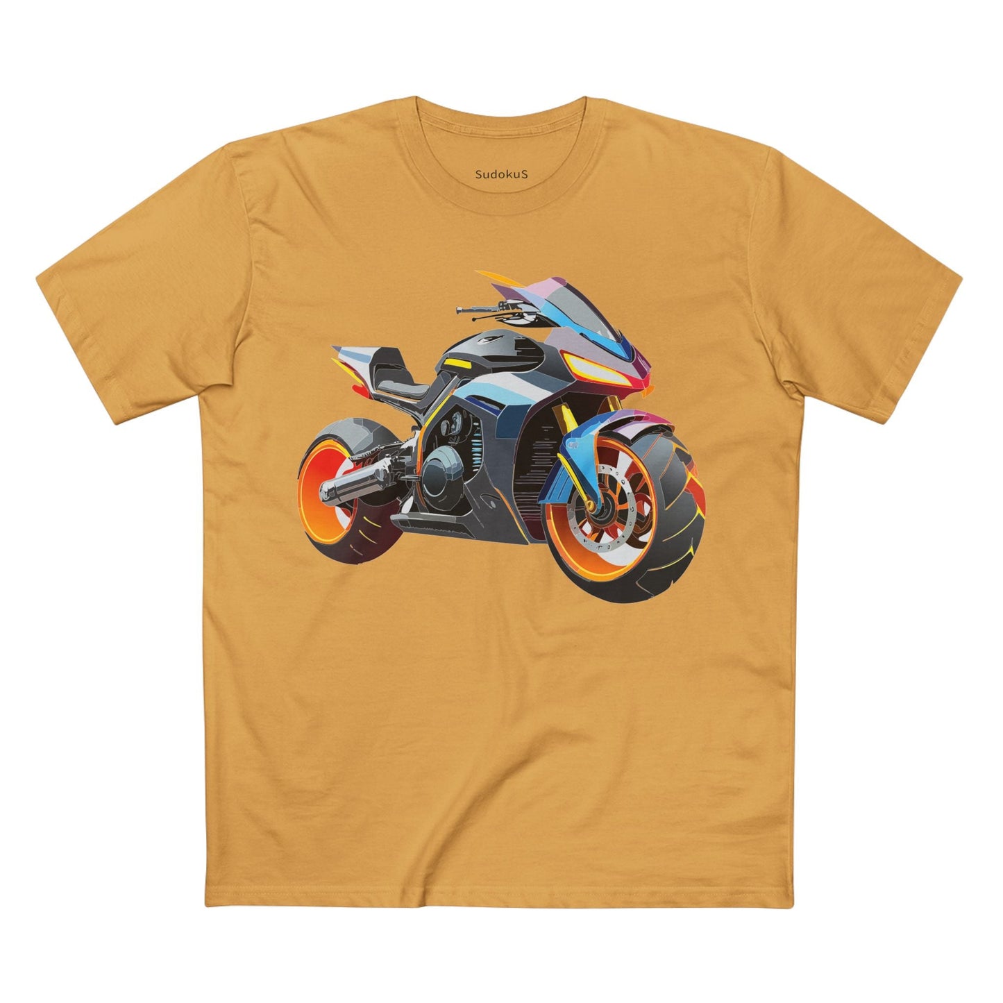 Moto Bike Graphic Unisex 100 Cotton Staple Tee 19