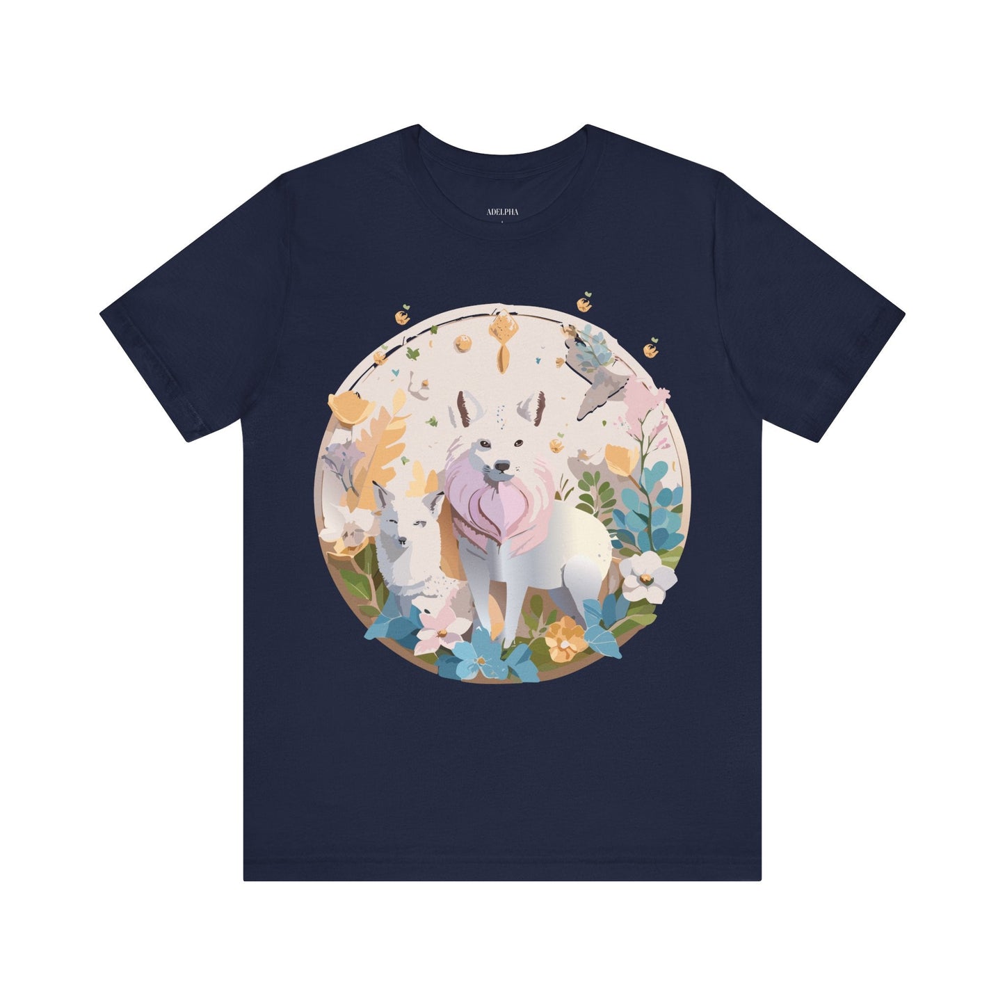 Adelpha Graphic Tee Unisex Short Sleeve Shirt With Vintage Art Design For Everyday Wear