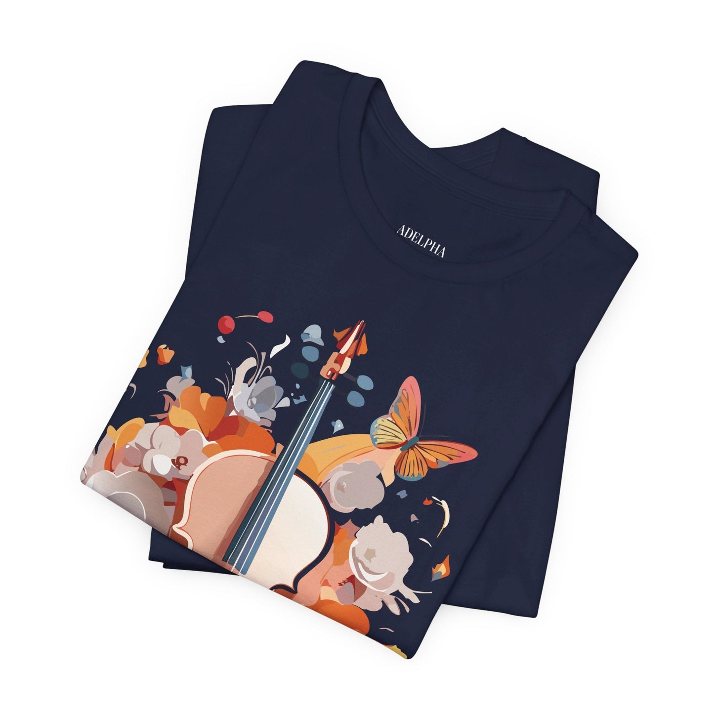 Music Graphic Unisex 100 Cotton Vintage Art with Musical Elements Tee 8
