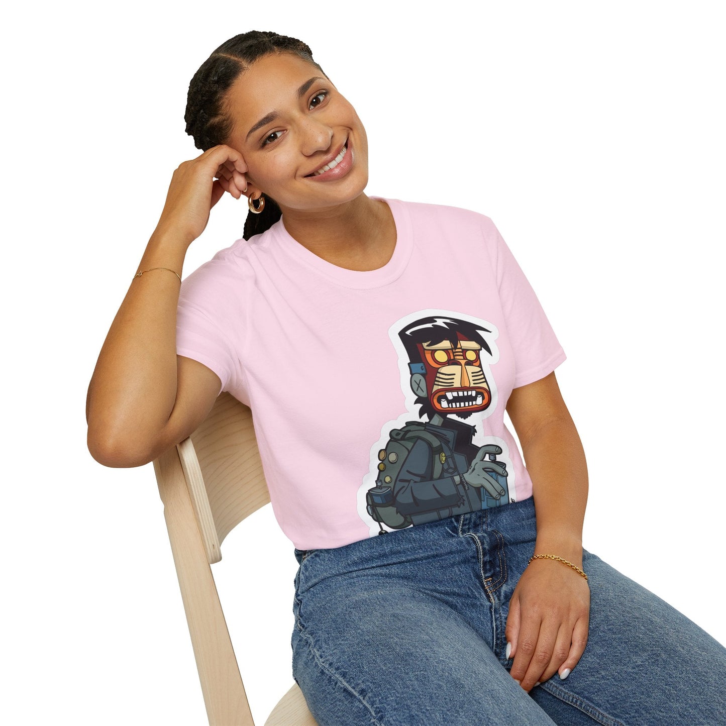 Cartoon T Shirt Animation T Shirt Funny Tee Shirt Unisex Short Sleeve Softstyle Cotton Tee 64000