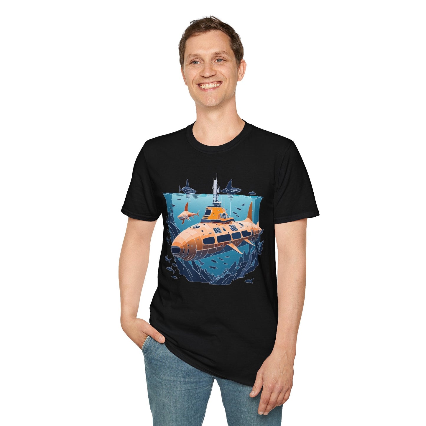 Ocean T Shirt Unisex Gildan Softstyle 64000 Ocean Theme Tee 100 Percent Cotton Fabric