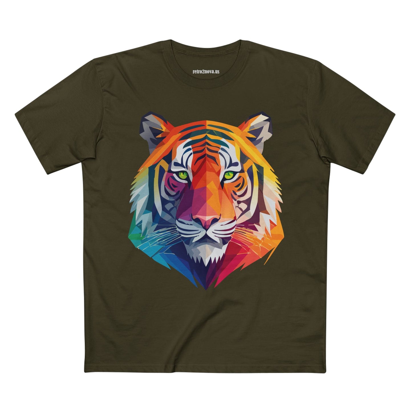 Tiger Shirt Unisex Premium Cotton Staple Tee With Original Art Design From Retro2Nova Collection For Everyday Wear