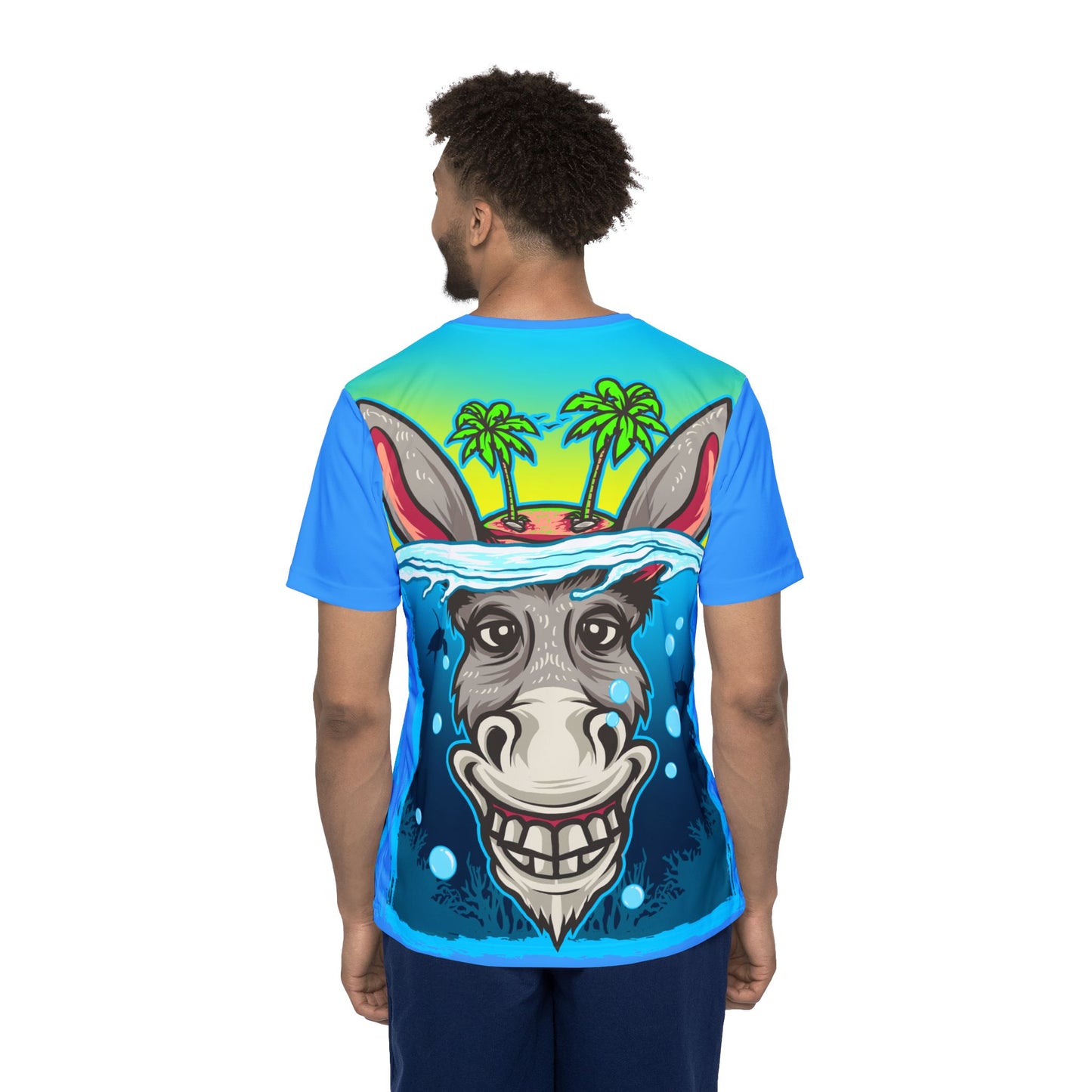 63 Unisex Poly T-Shirt with Cartoon Graphic Design