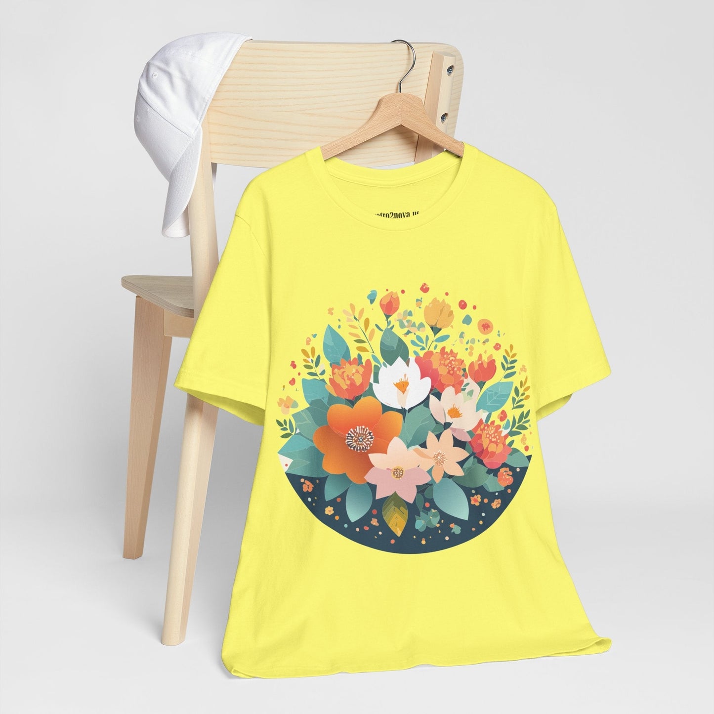 Floral Flowers Shirt Unisex Lightweight Breathable Jersey Tee Floral Pattern Short Sleeve