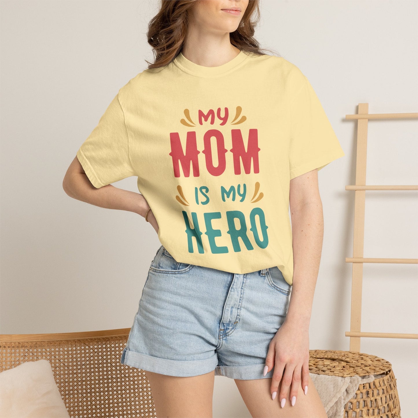 Mom T-shirt Mother's Day Mama Tee Unisex Comfort Colors Garment-Dyed Cotton h11