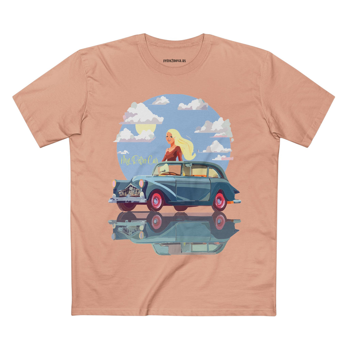 Retro Car Vintage Graphic Tee Staple Unisex 100 Cotton Tee Shirt - RC-12