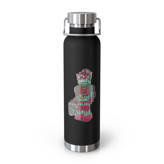 22oz Copper Insulated Water Bottle with Cartoon Design - CV44