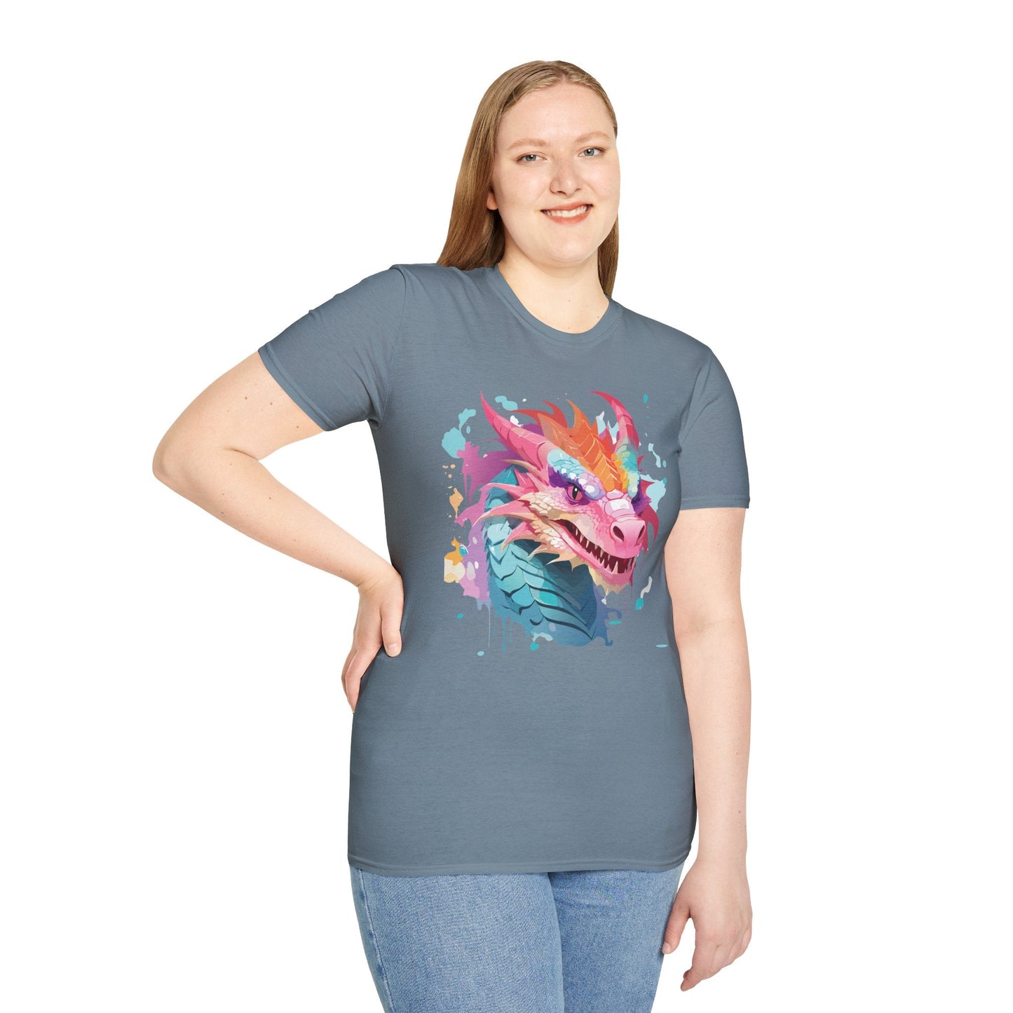 Dragon T Shirt Unisex Dragon Graphic Tee Softstyle 64000 Lightweight Comfort Durable Breathable
