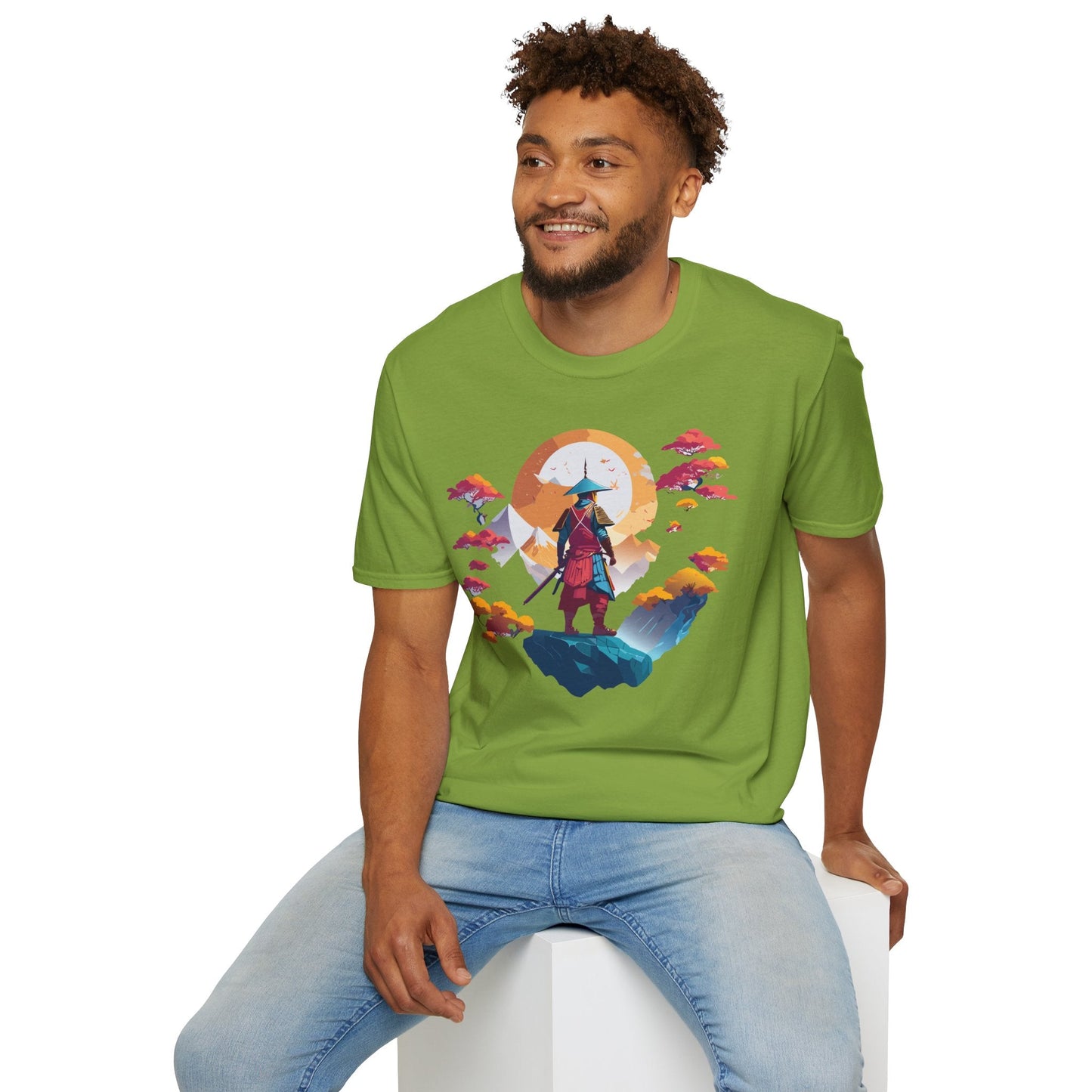 Gildan Softstyle 64000 Samurai T Shirt Unisex Cotton Tee With Samurai Design Relaxed Fit