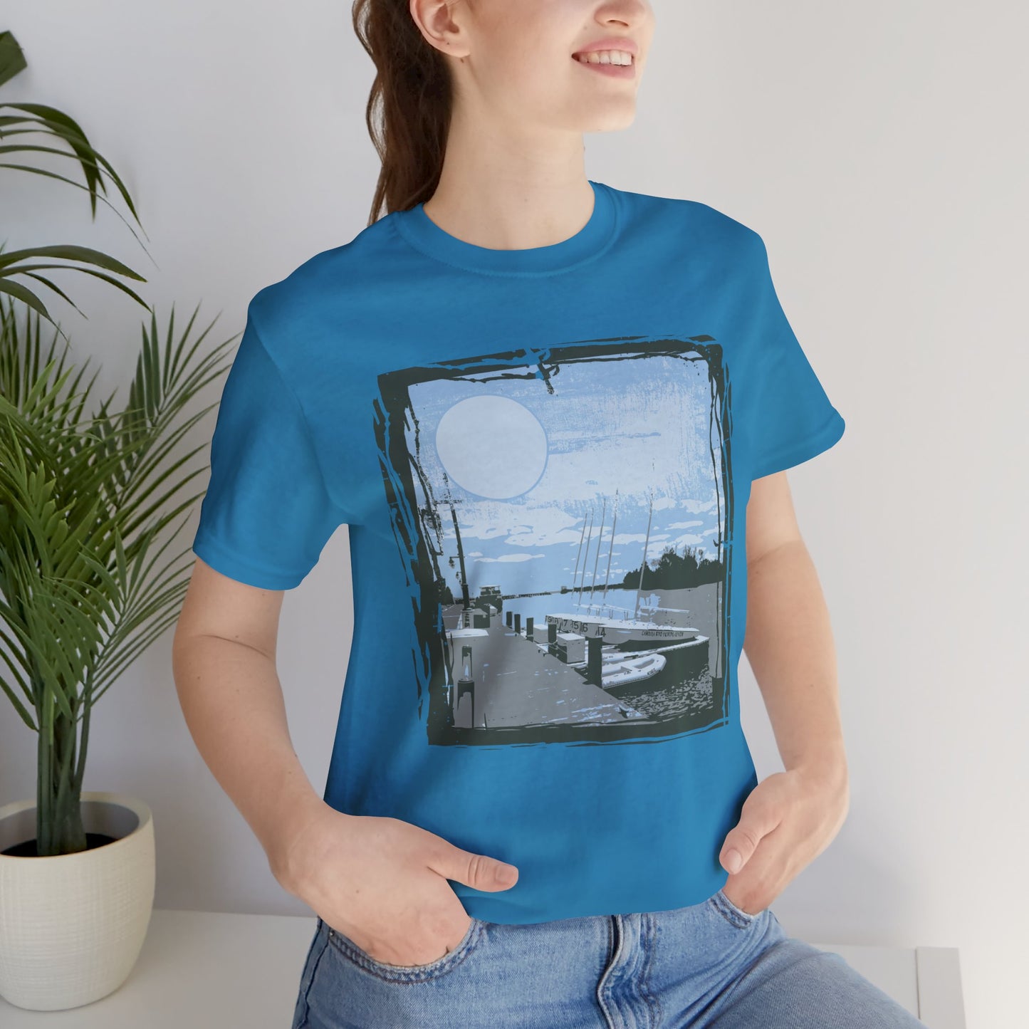 Yacht Club Retro Poster Graphic Design Tee, Yacht Club Shirt, Vintage Tees, Art Design T-Shirt, Graphic Tee, Retro Art Shirts