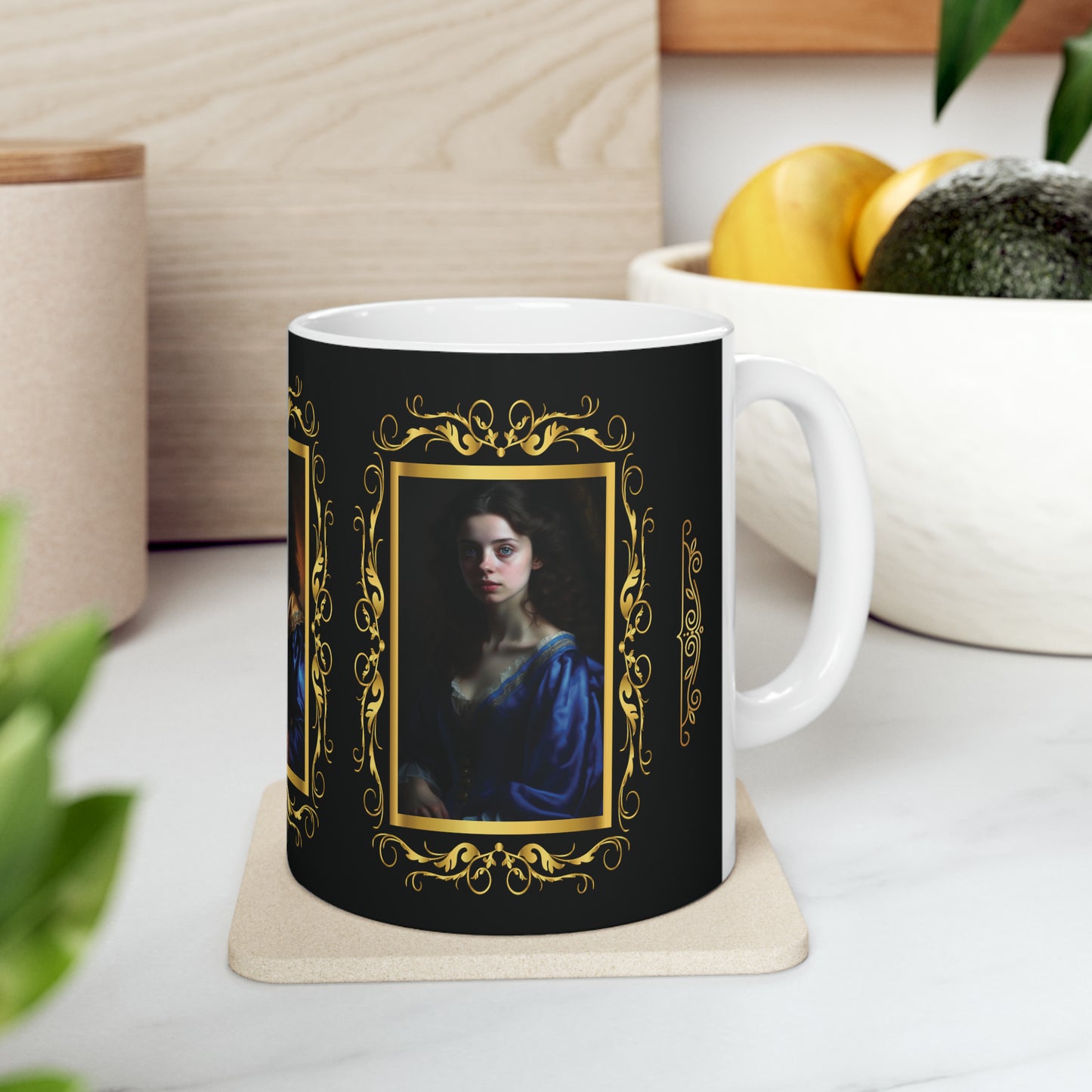 Coffee & Tea Mug with Antique Portraits