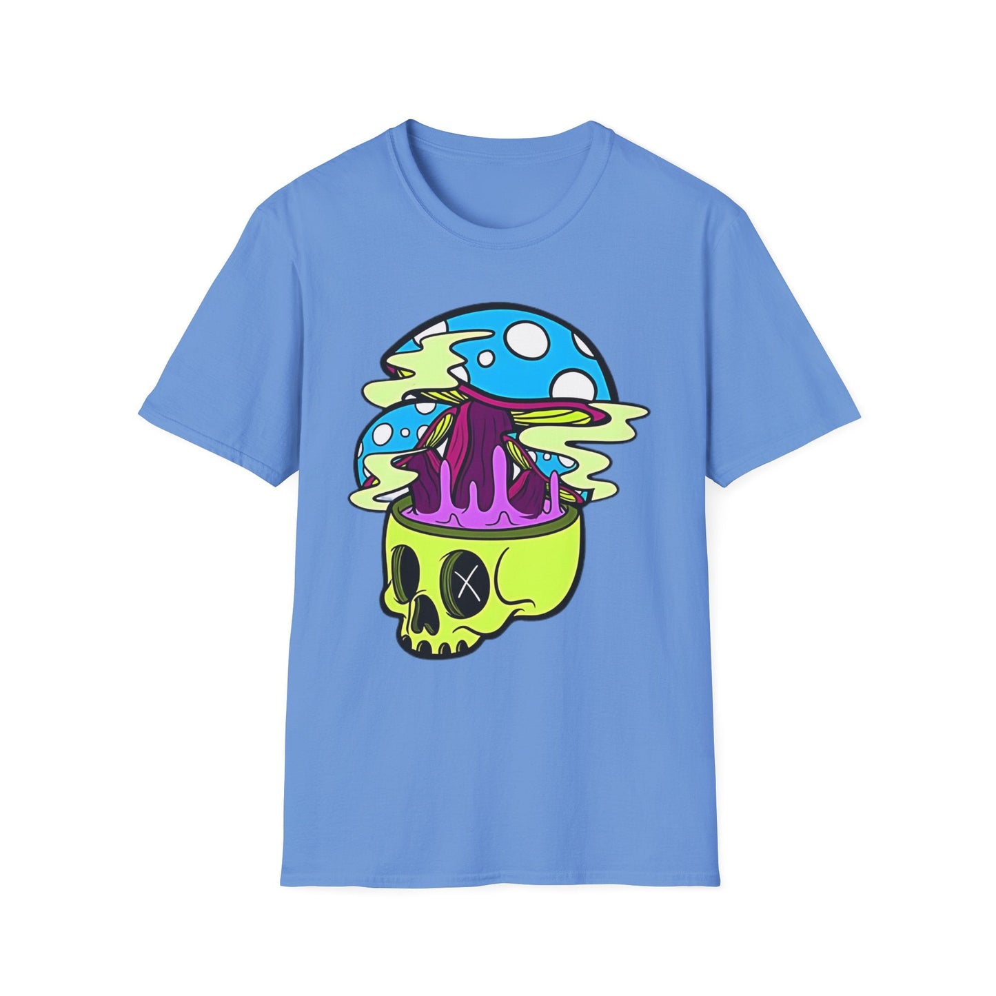 Skull Tee Shirt Unisex Skeleton Shirt With Art Design Gildan Softstyle Cotton Tee