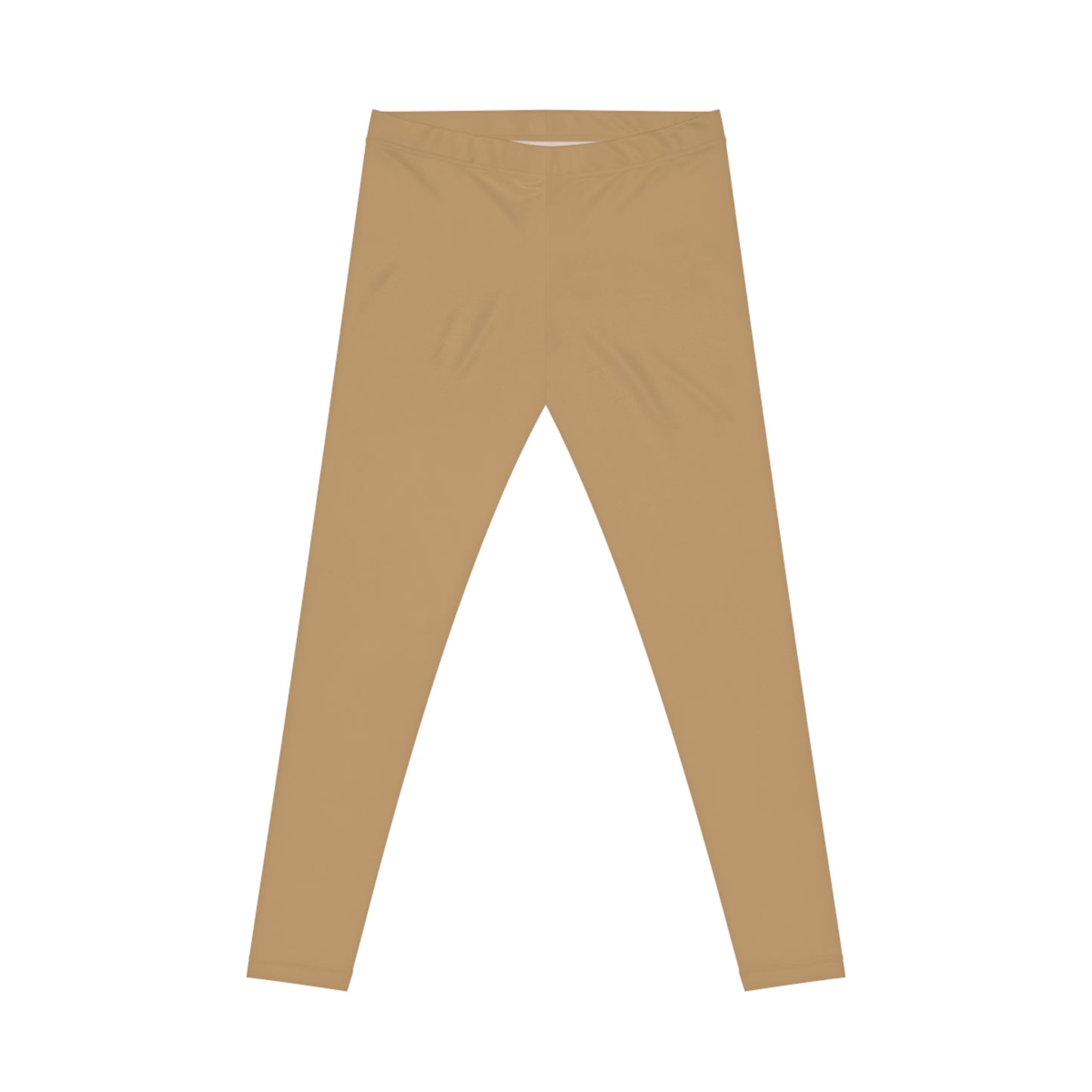 Camel Color Women's Poly-Span Casual Leggings XS-2XL